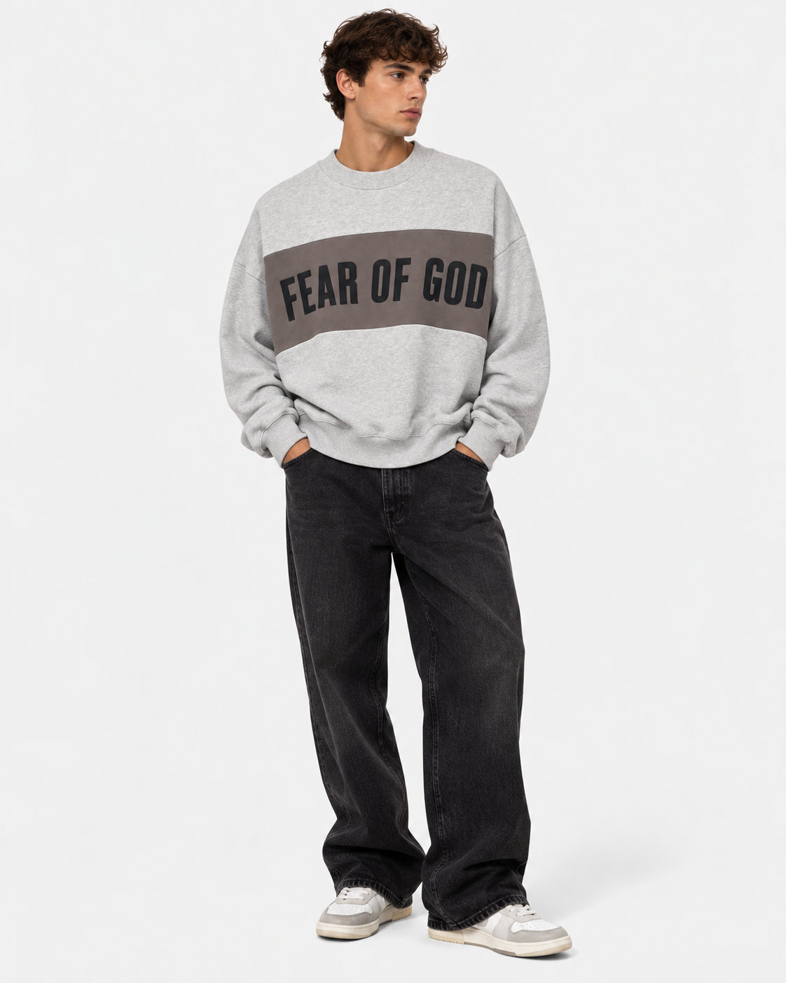Felpa oversize in misto cotone
