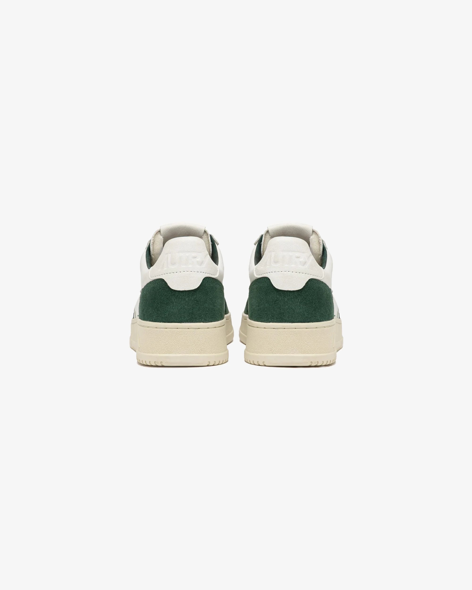 MEDALIST LOW IN NAPPA BIANCA E SUEDE VERDE