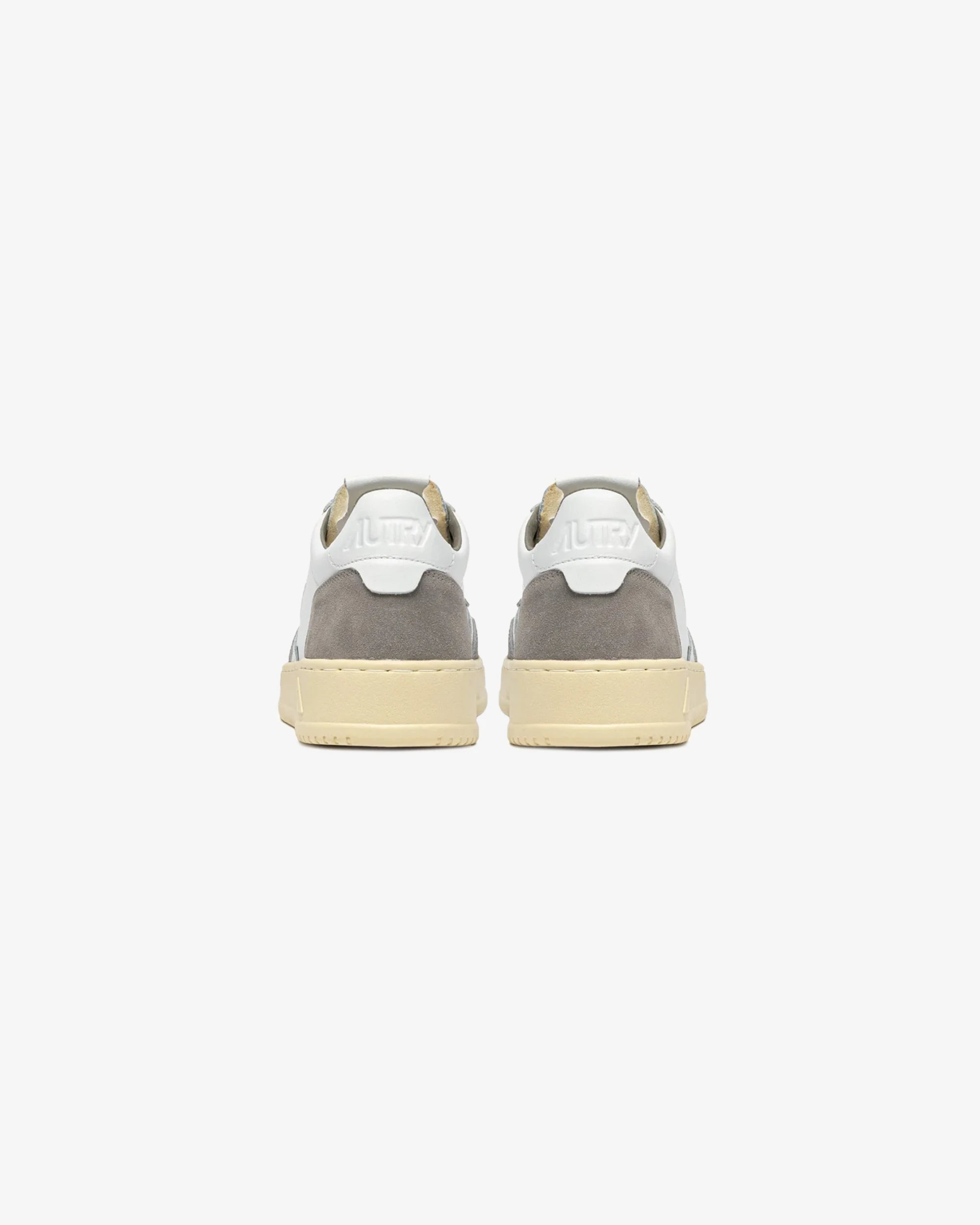 MEDALIST LOW IN PELLE BIANCA E SUEDE VAPOR