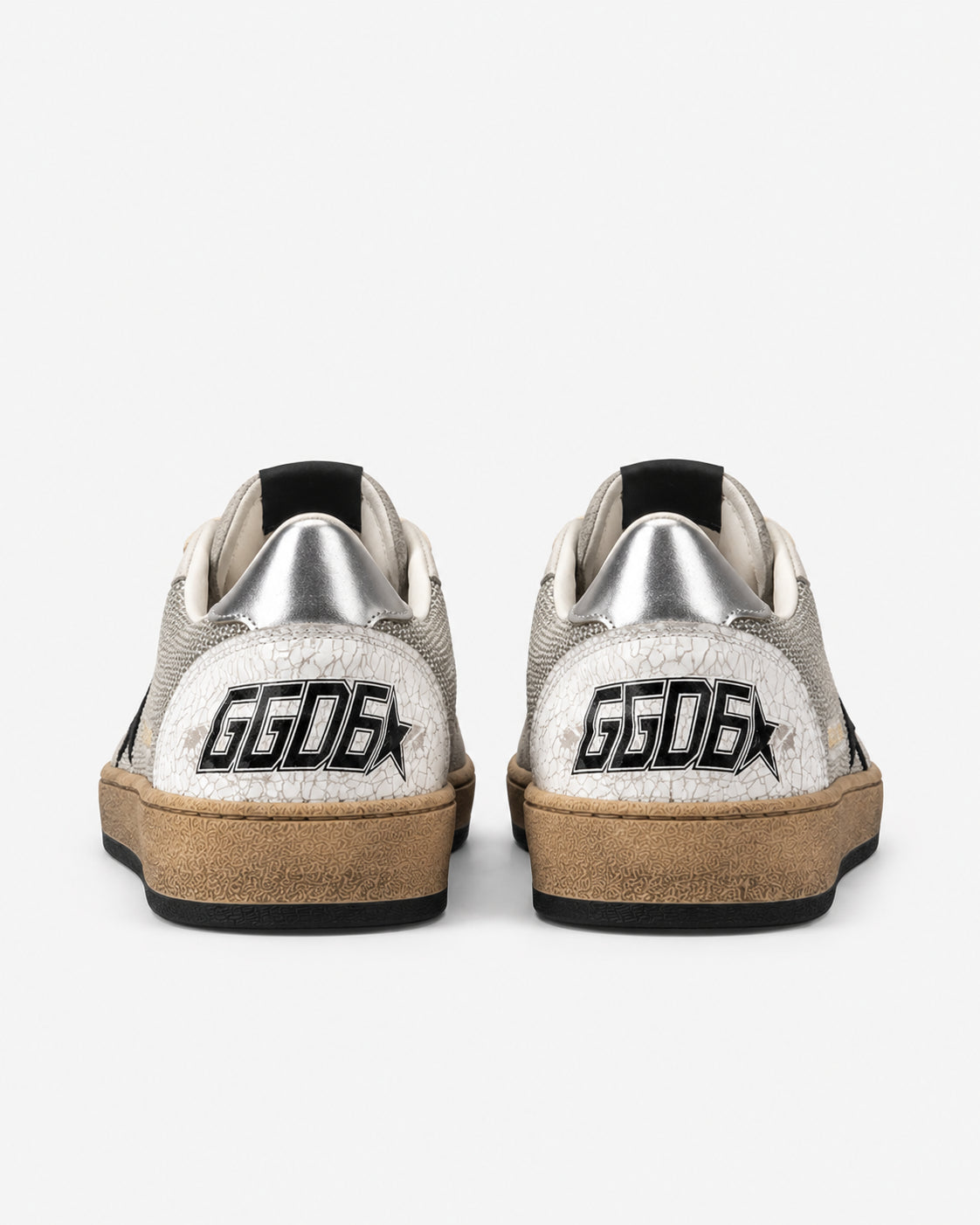 Golden Goose Ball Star Argento Chiaro Nero