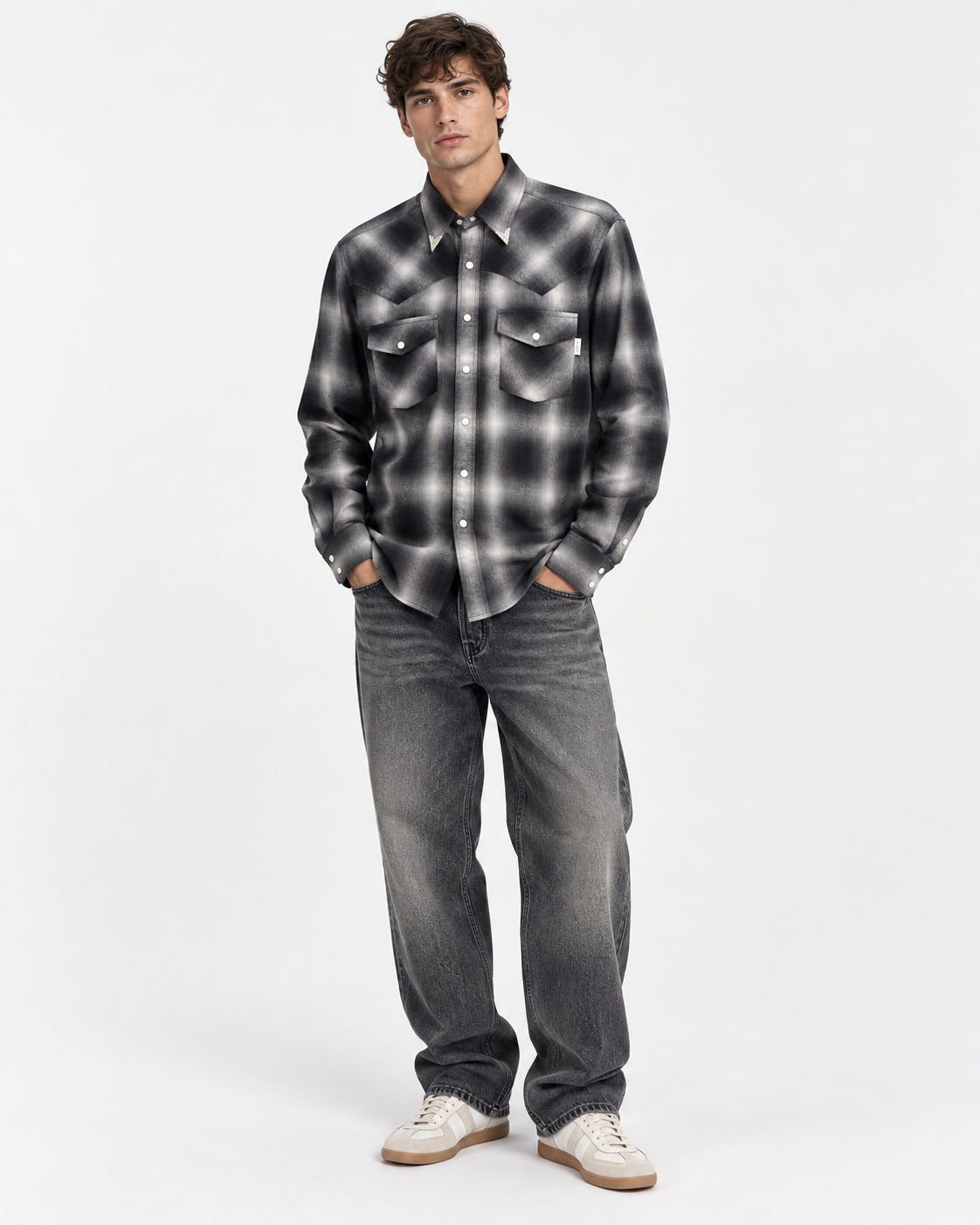 CAMICIA TEXACO CON MOTIVO A QUADRI