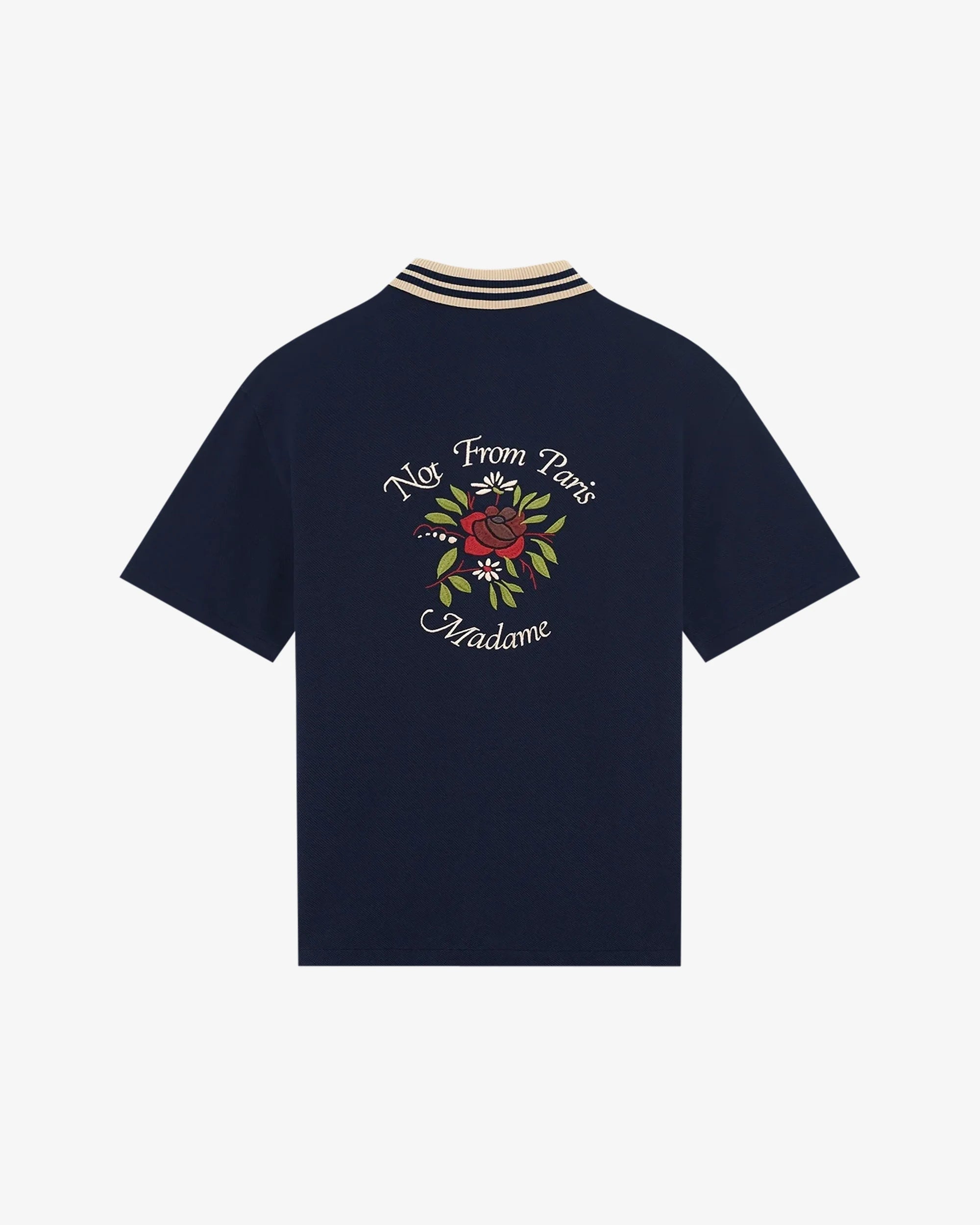 Chemise Piquée Slogan Rose