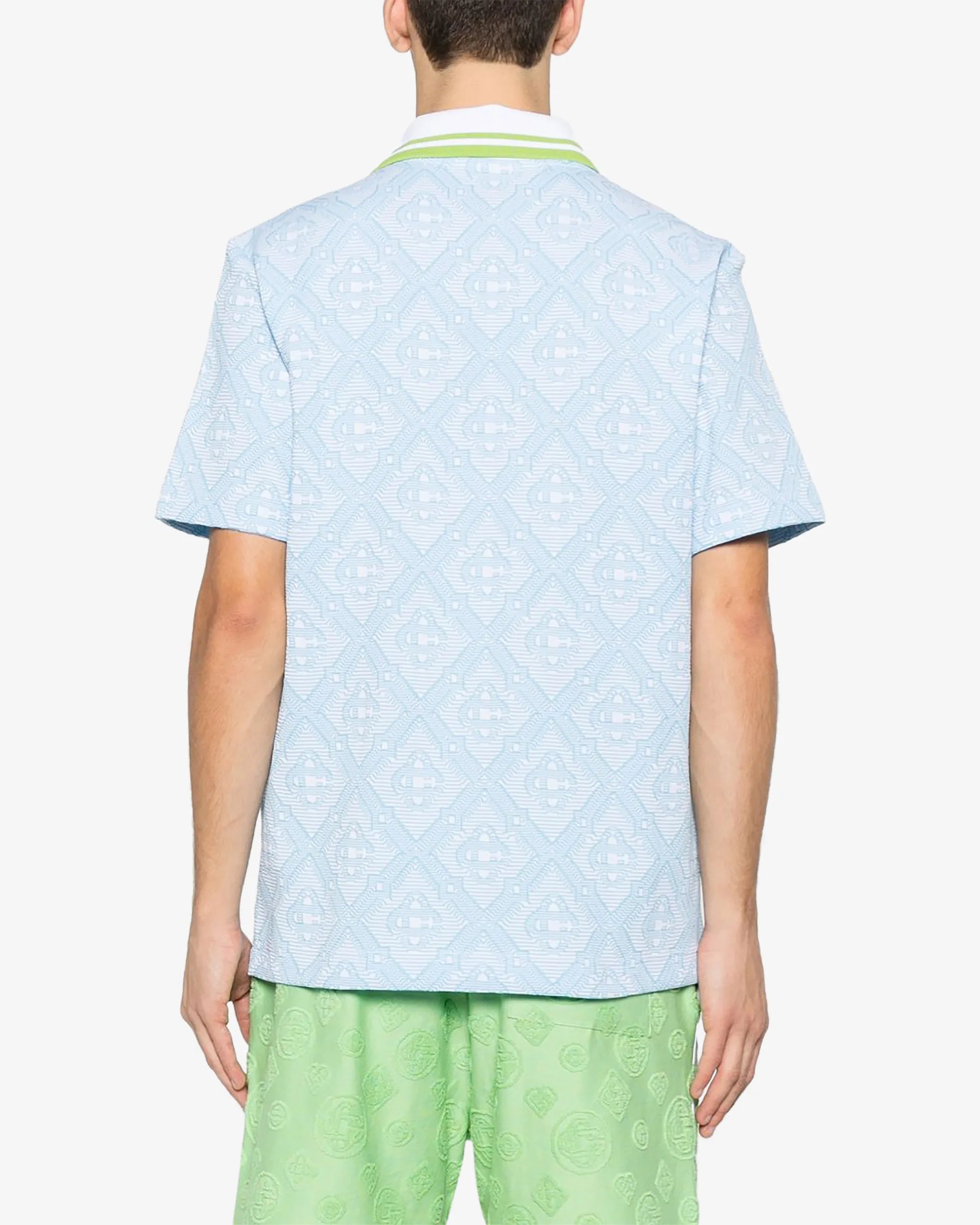 Polo jacquard con monogramma