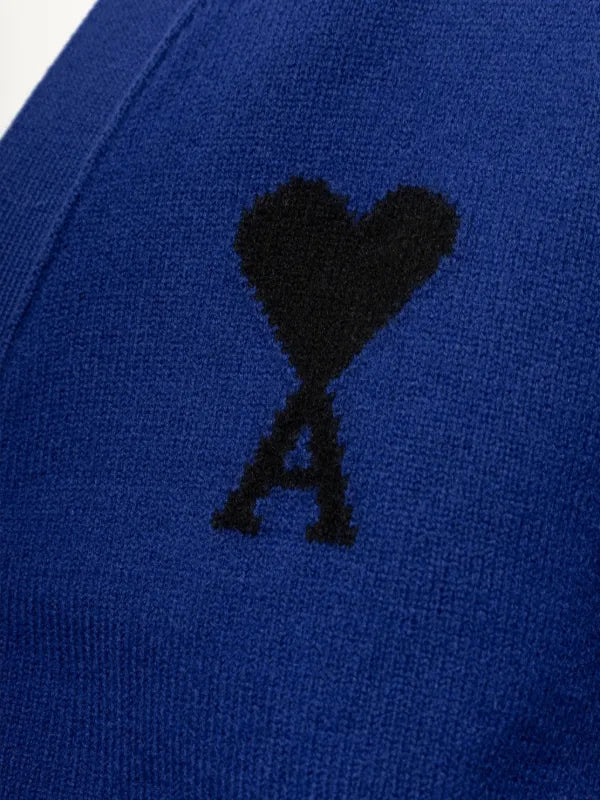 Cardigan Ami De Coeur blu in lana