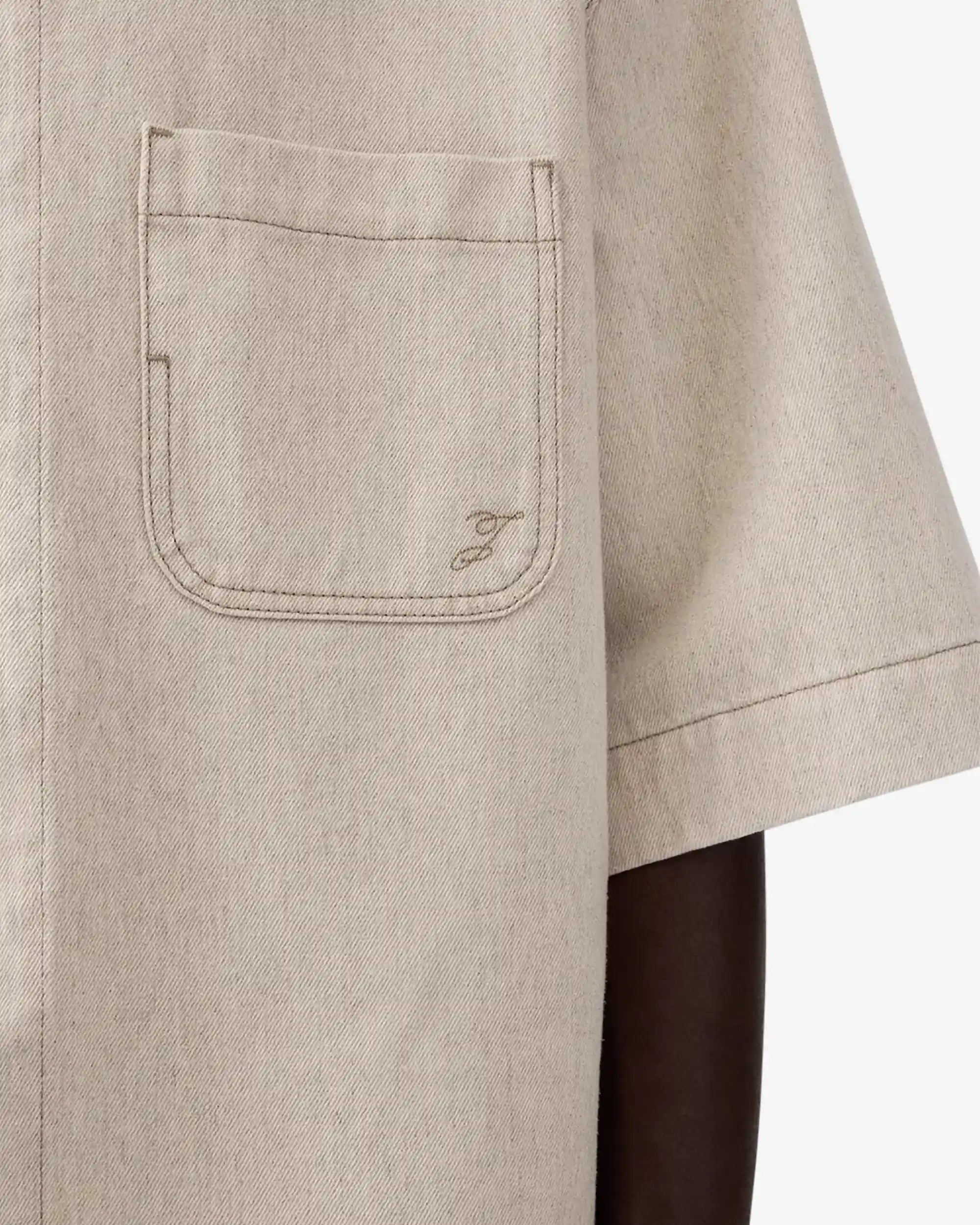 Camicia boxy in denim "Paysan de-Nîmes"
