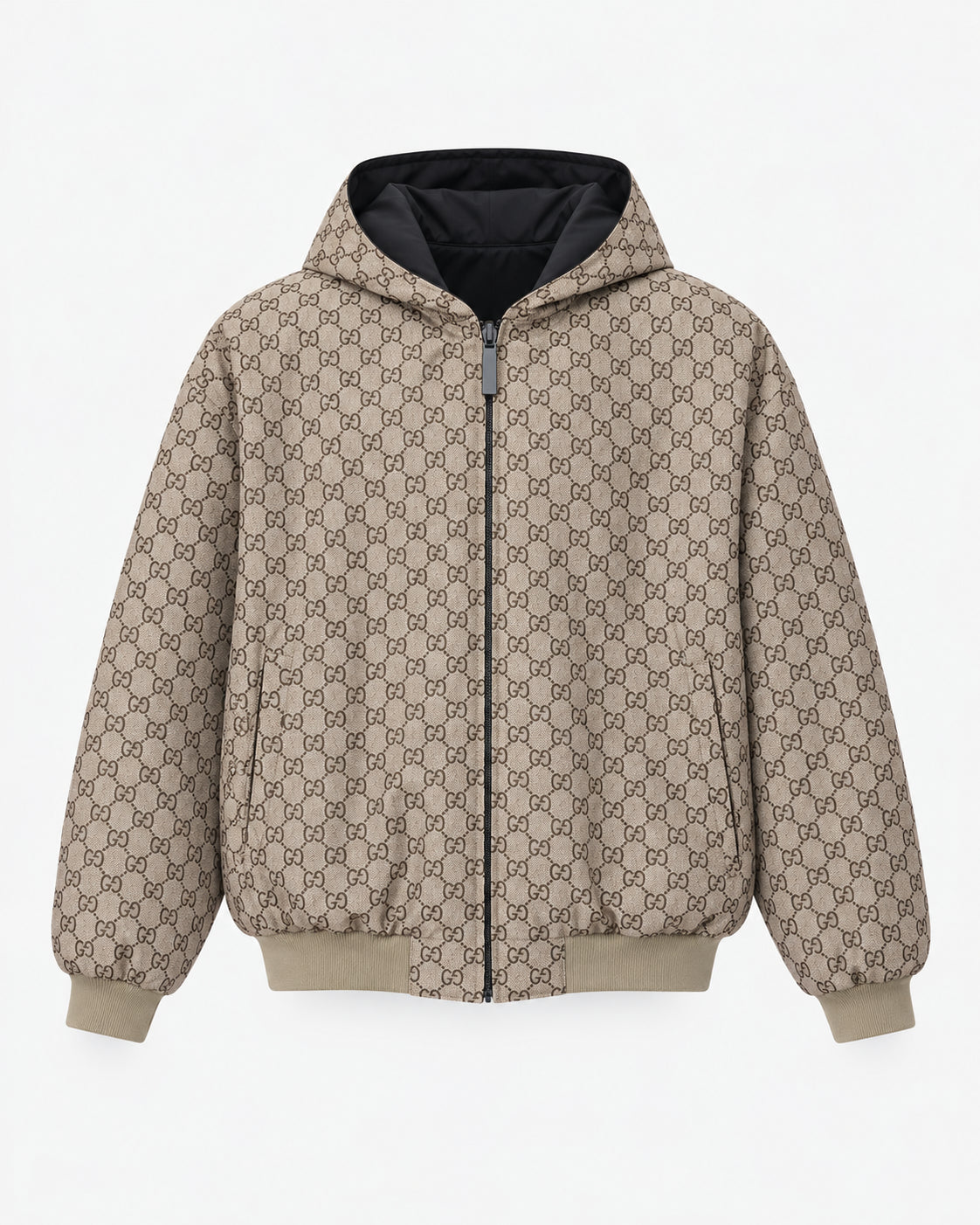 Giubbino reversibile in cotone nero