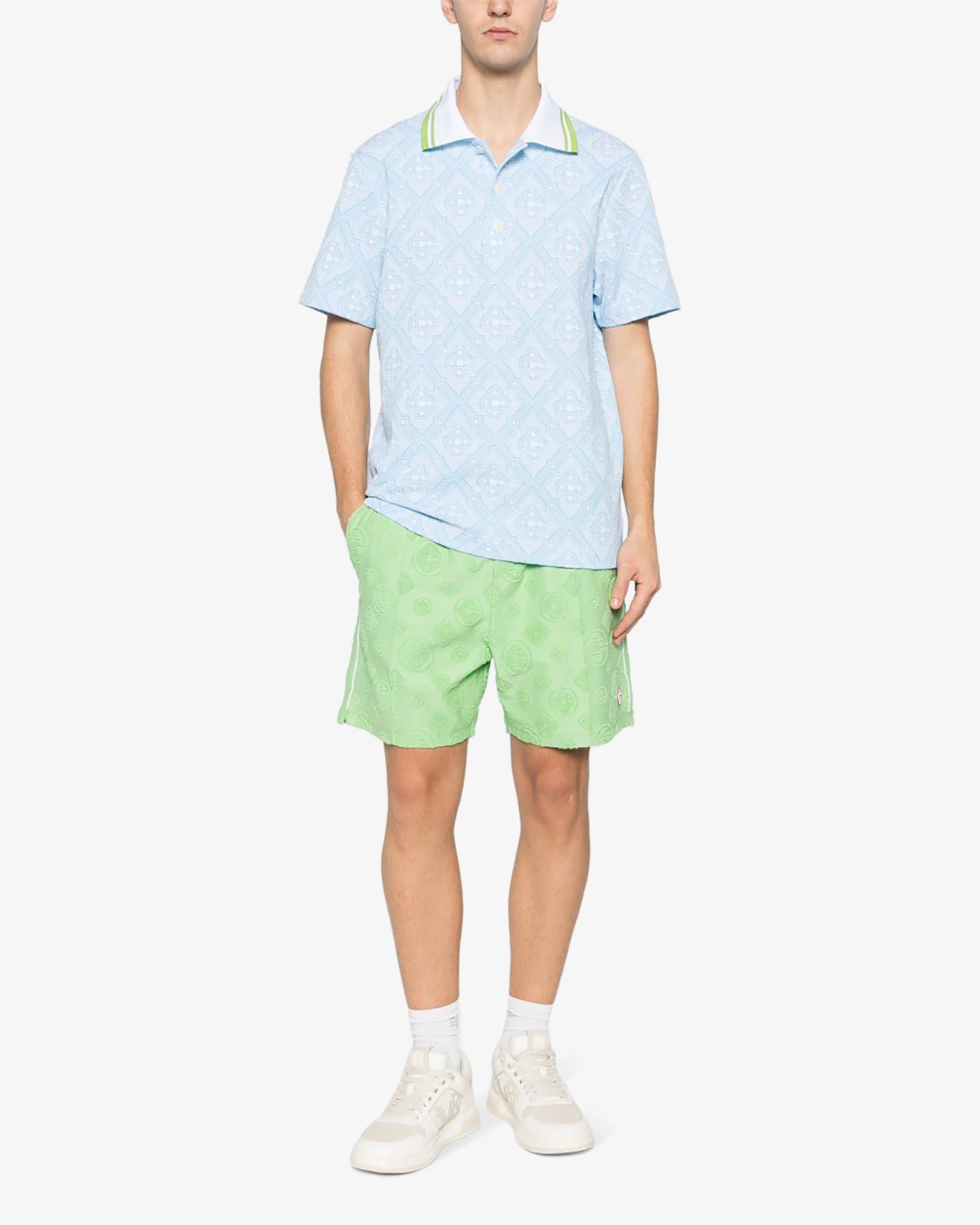 Polo jacquard con monogramma
