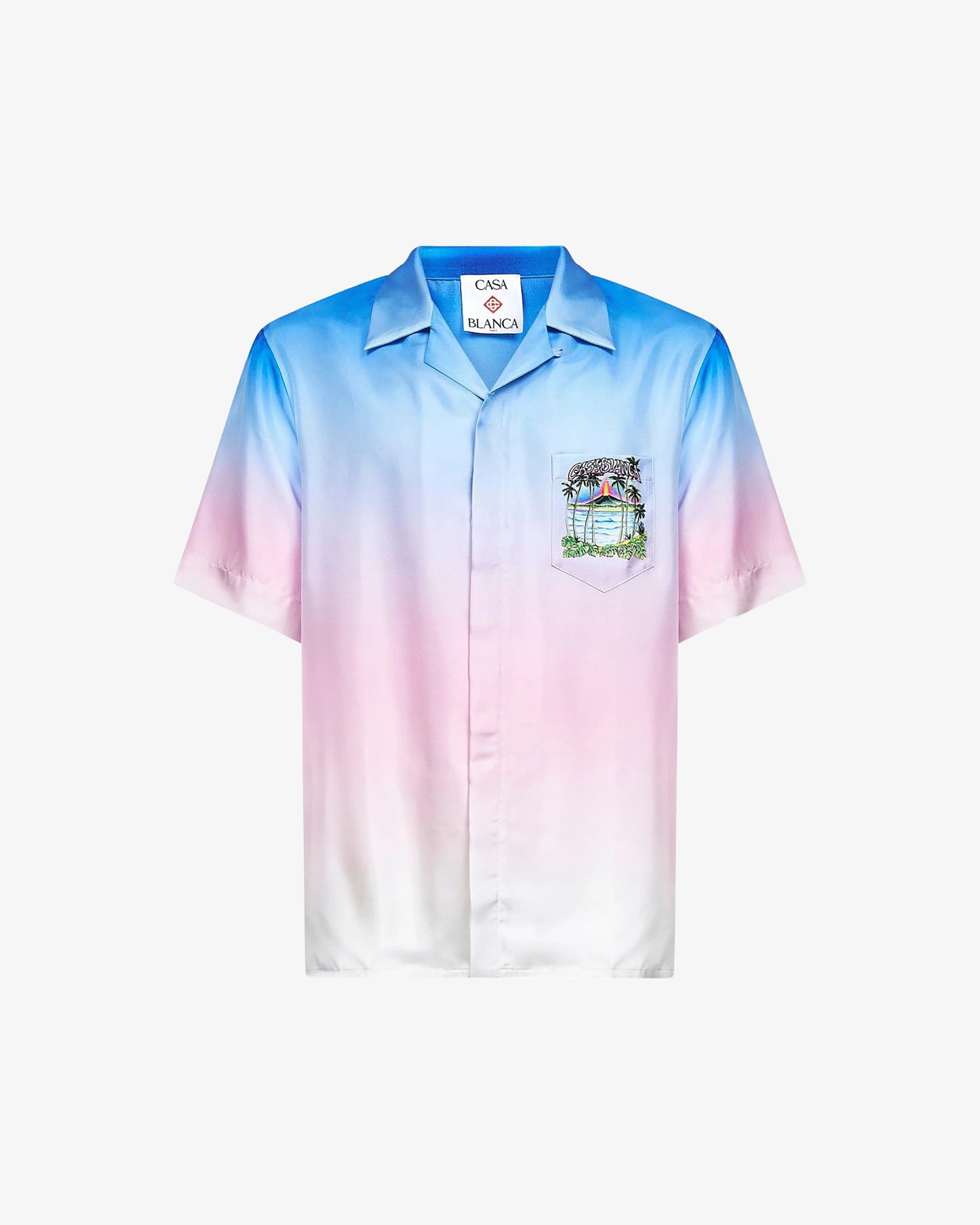 Camicia in seta Volcano gradient