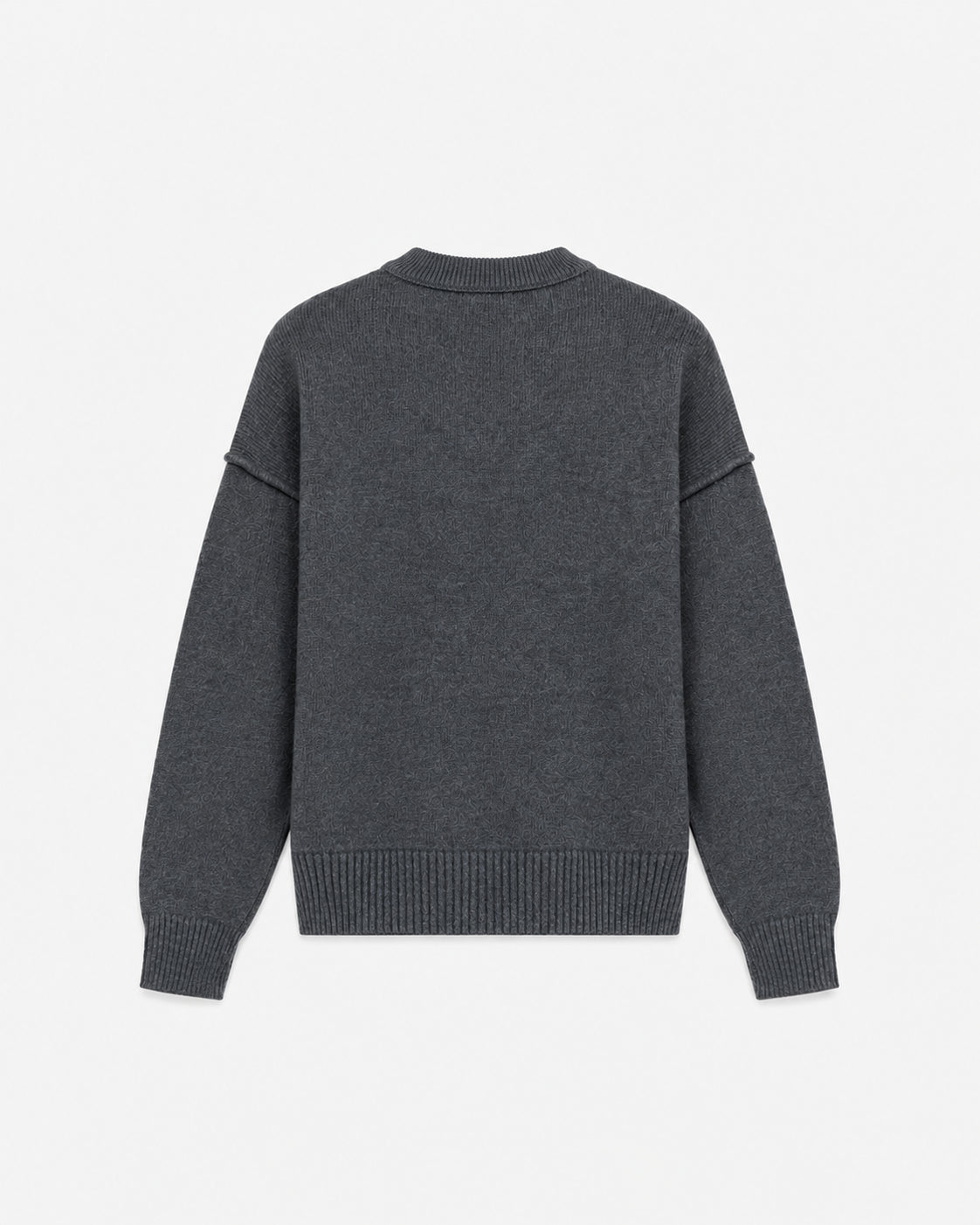 Maglione girocollo Ami de Cœur in lana grigia