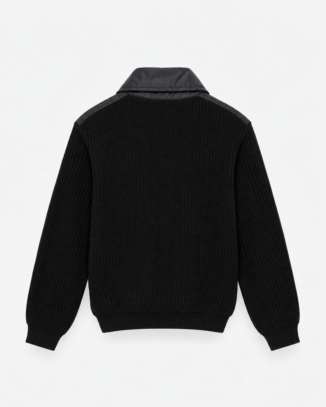 wool and Re-Nylon gabardine cardigan