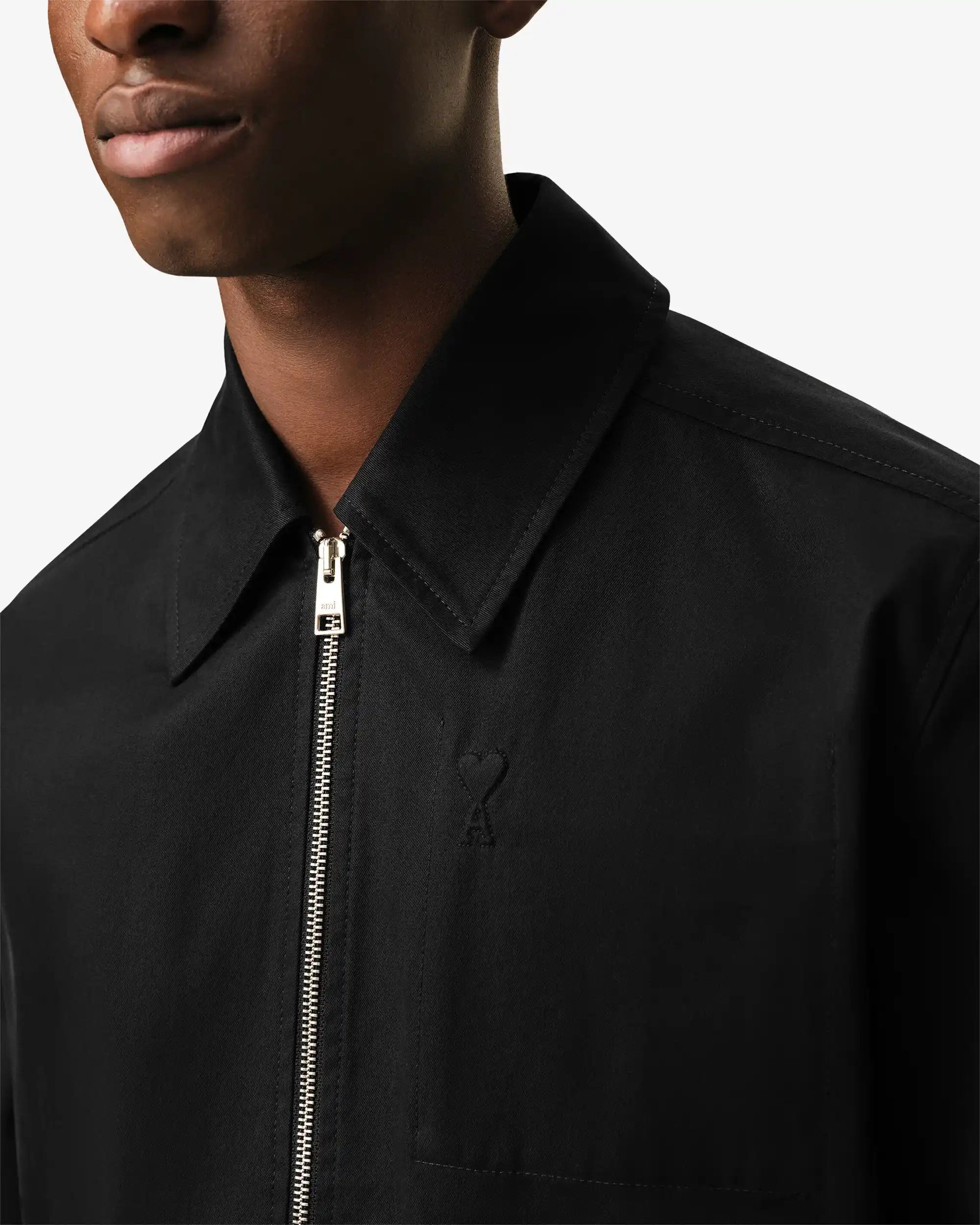 Giacca con zip Ami De Cœur in cotone nero