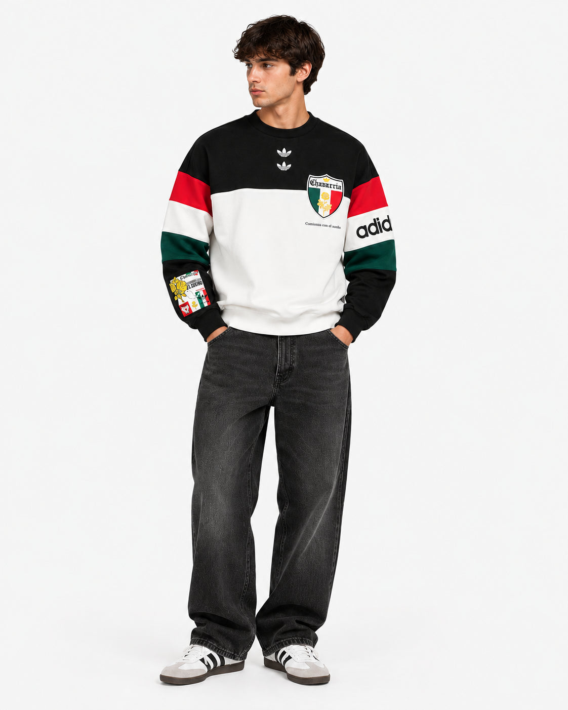 Felpa con logo Relaxed adidas Originals x Willy Chavarria per uomo