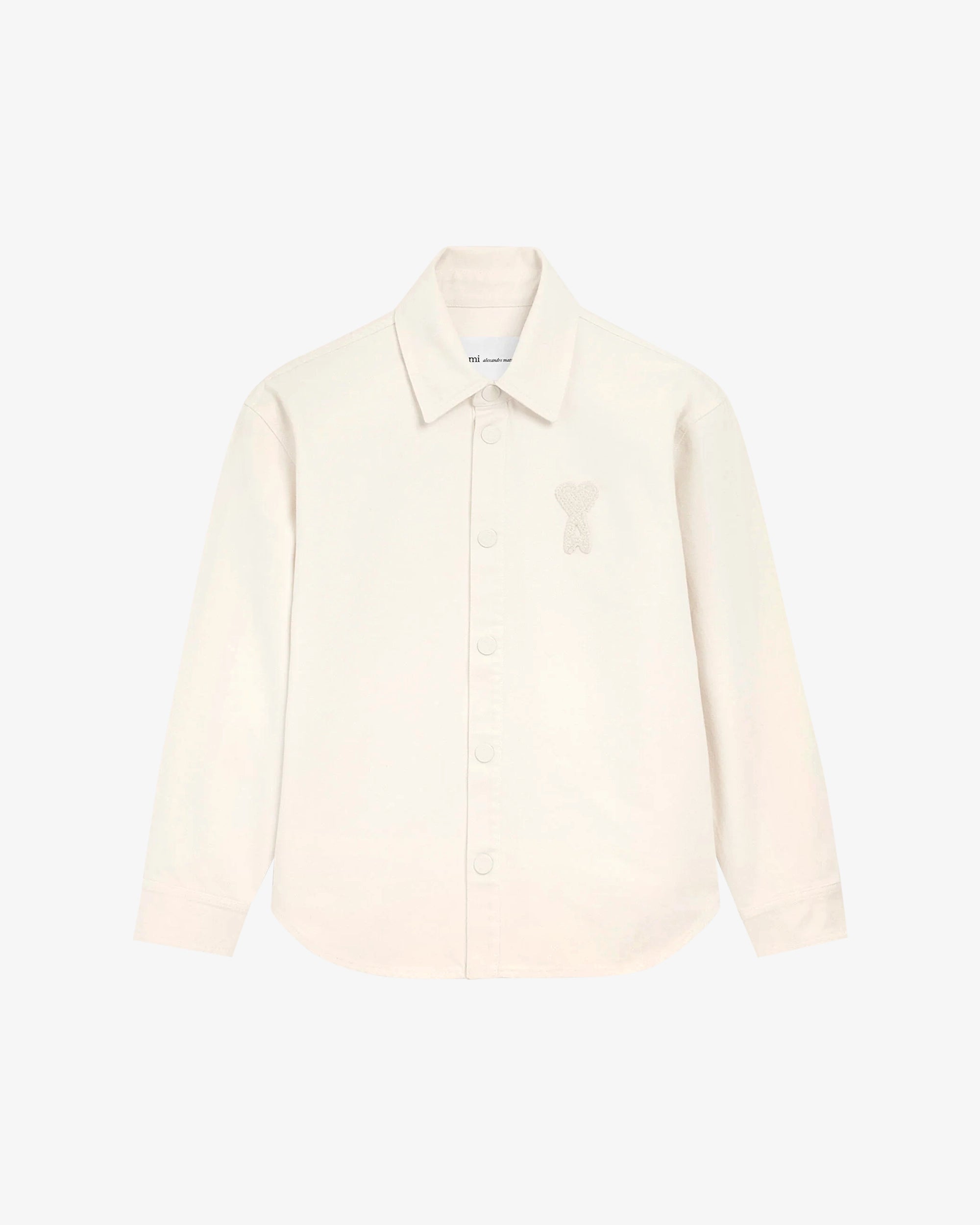 Giacca-camicia in maglia di cotone bianco