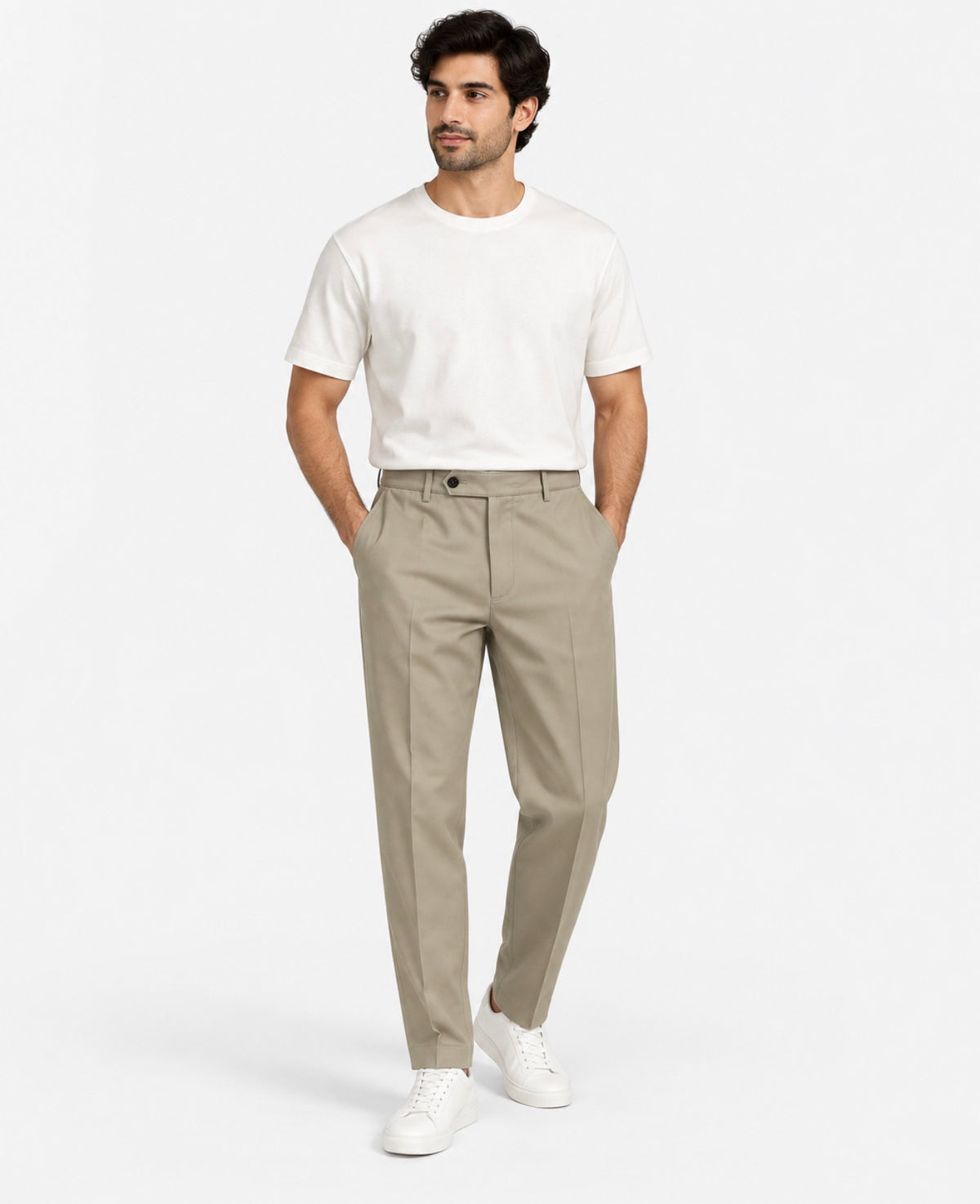 PANTALONE STRAIGHT FIT IN COTONE