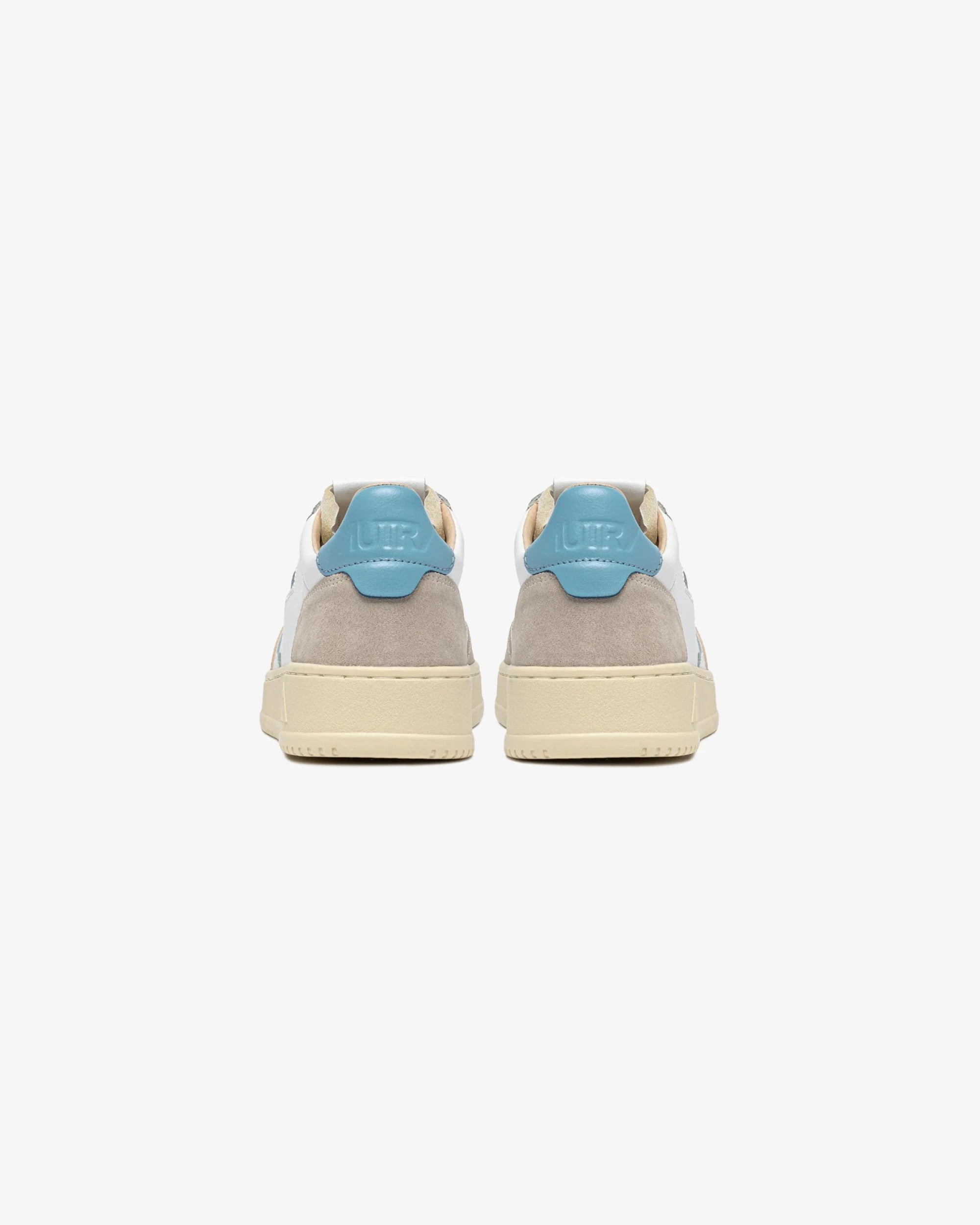 MEDALIST LOW IN SUEDE E PELLE BIANCA E AZZURRO