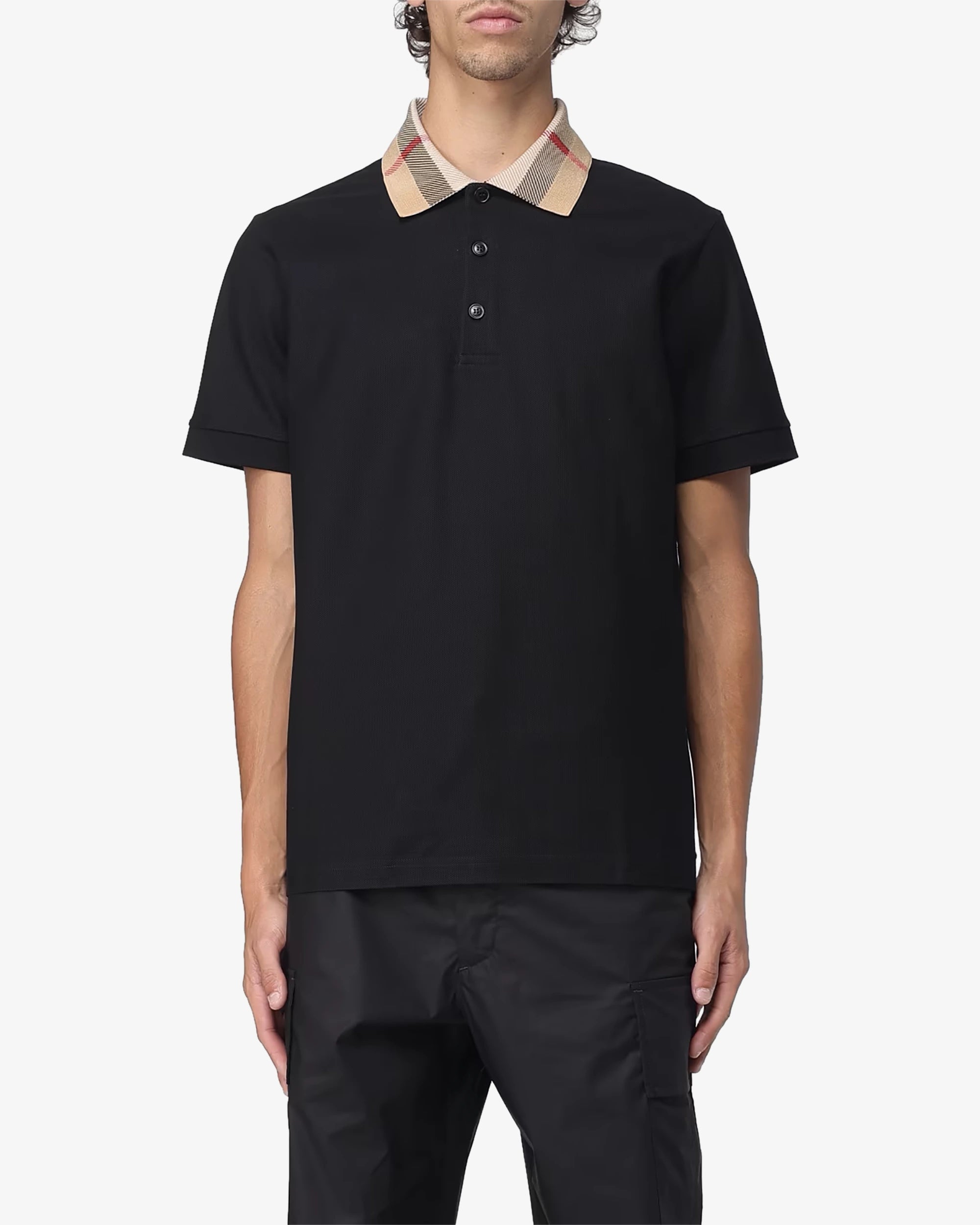 Polo con colletto check