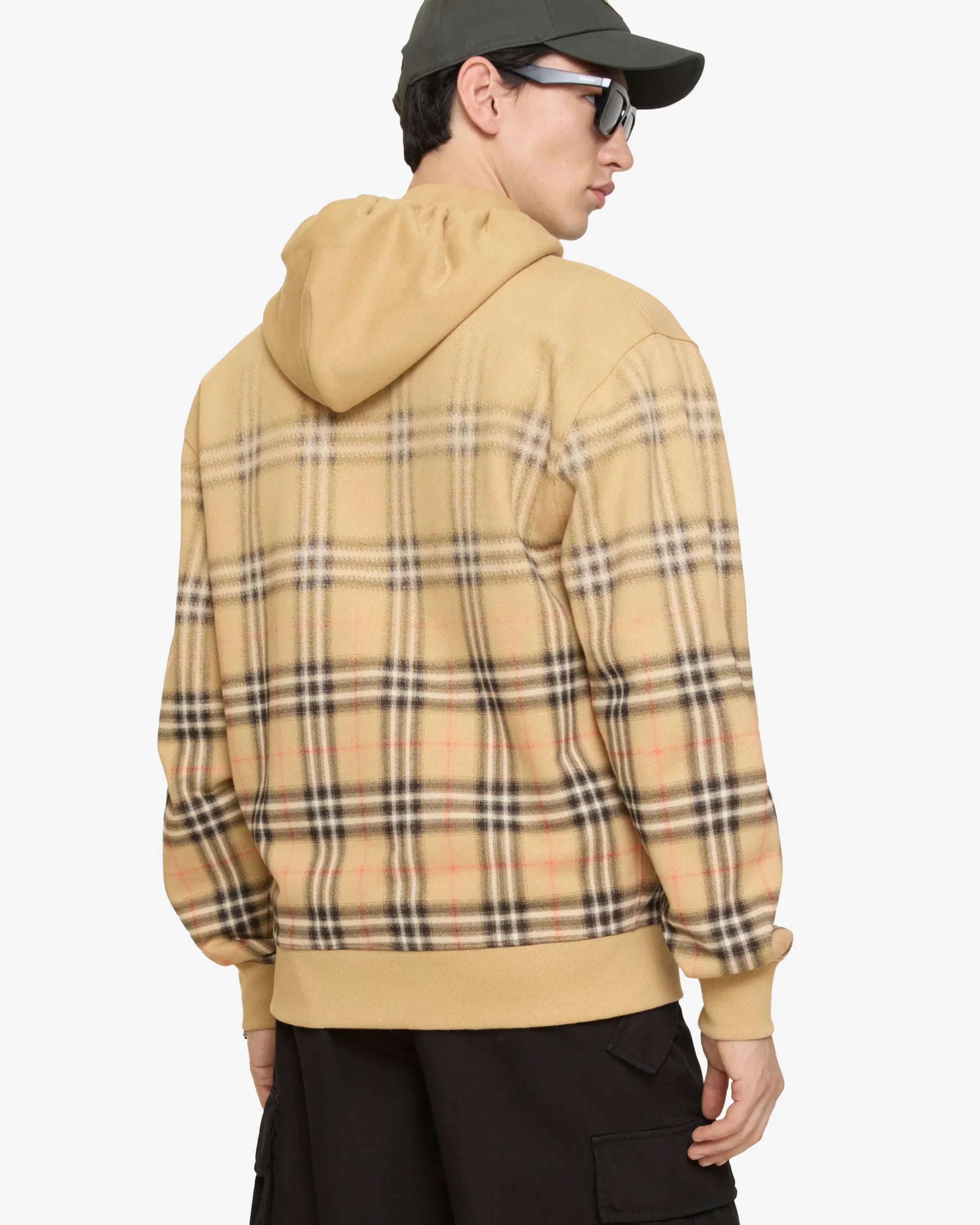 Felpa in cotone Check sfumato