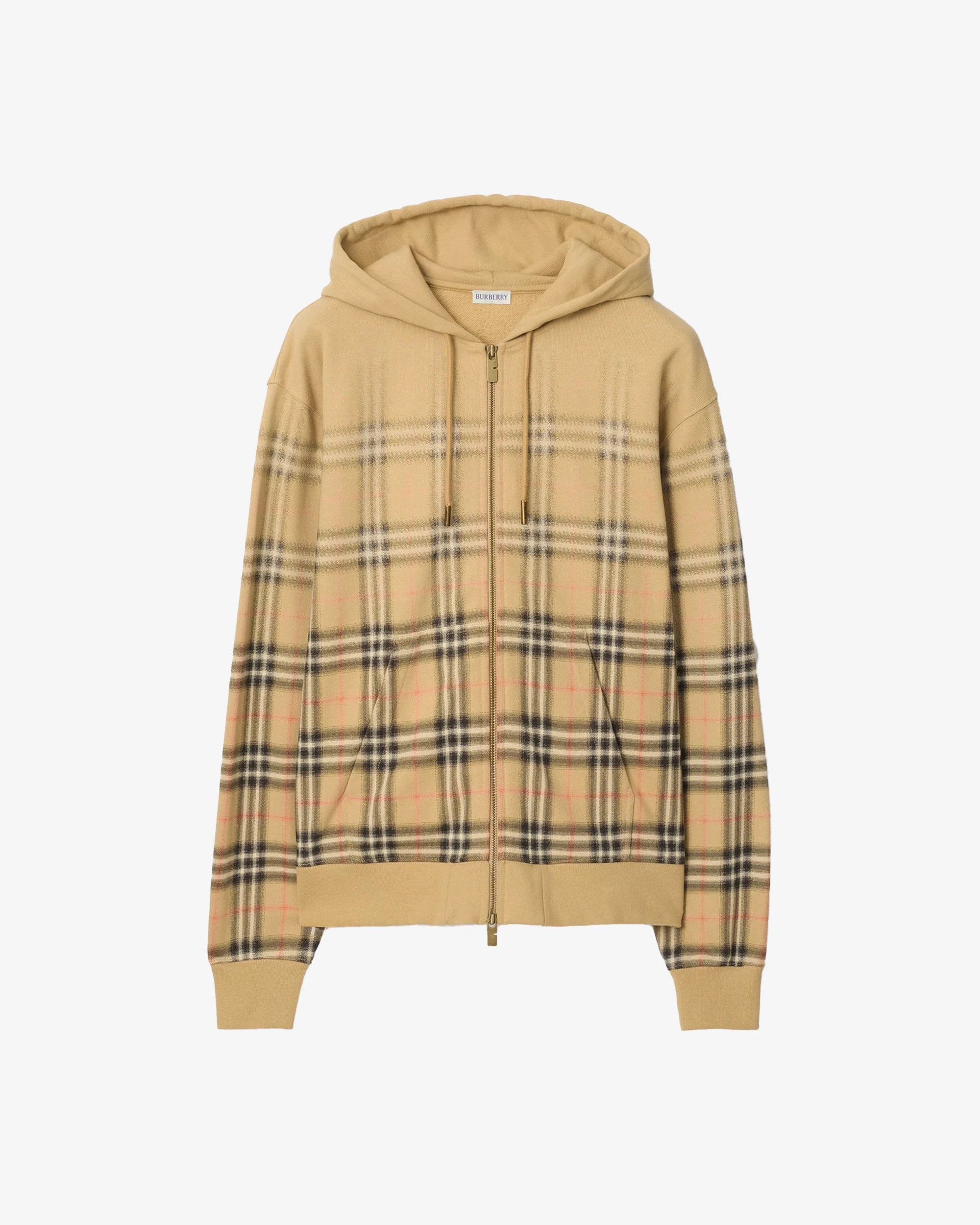 Felpa in cotone Check sfumato