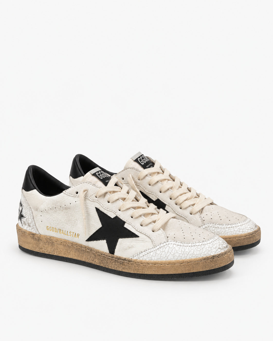 Ball Star Uomo in nappa bianca e stella nera