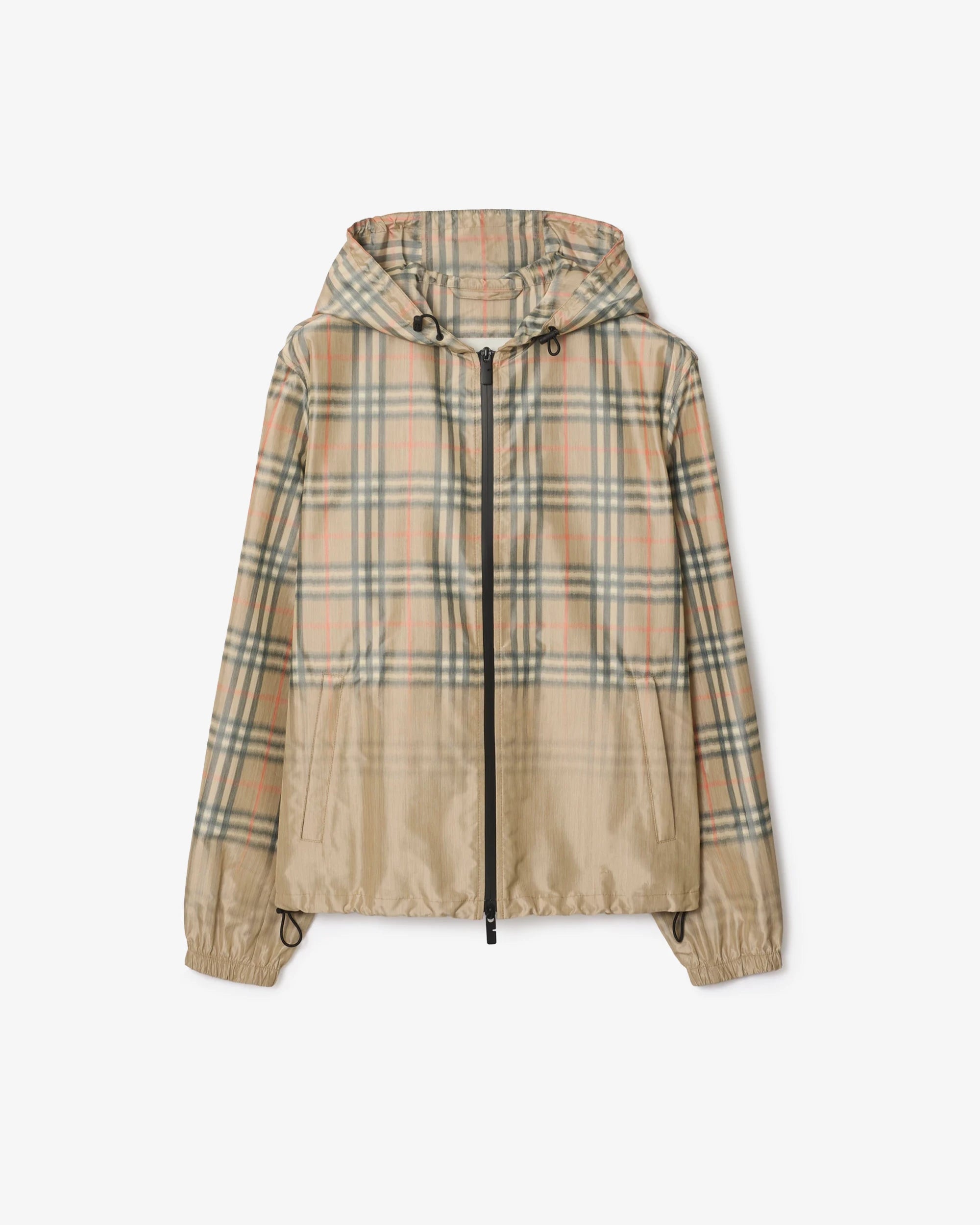 Giacca " NEW PORT" con cappuccio e Check sfumato