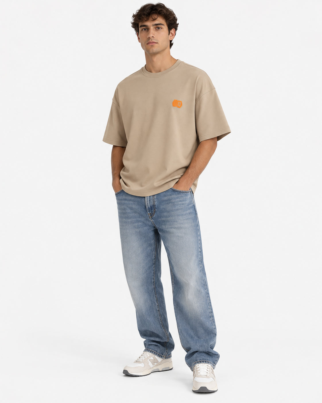 T-SHIRT CON LOGO IN ARANCIO