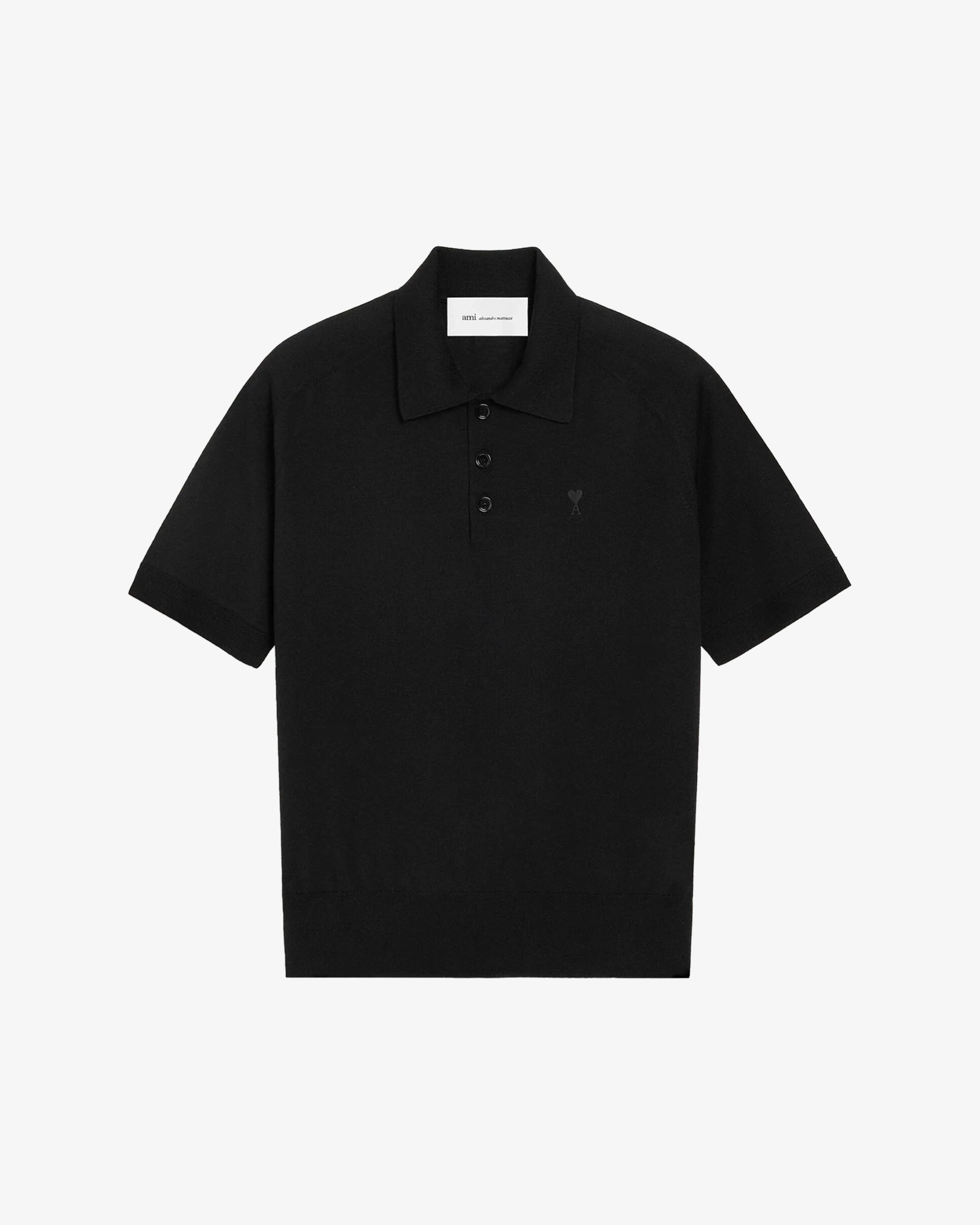 Polo in maglia di lana merino