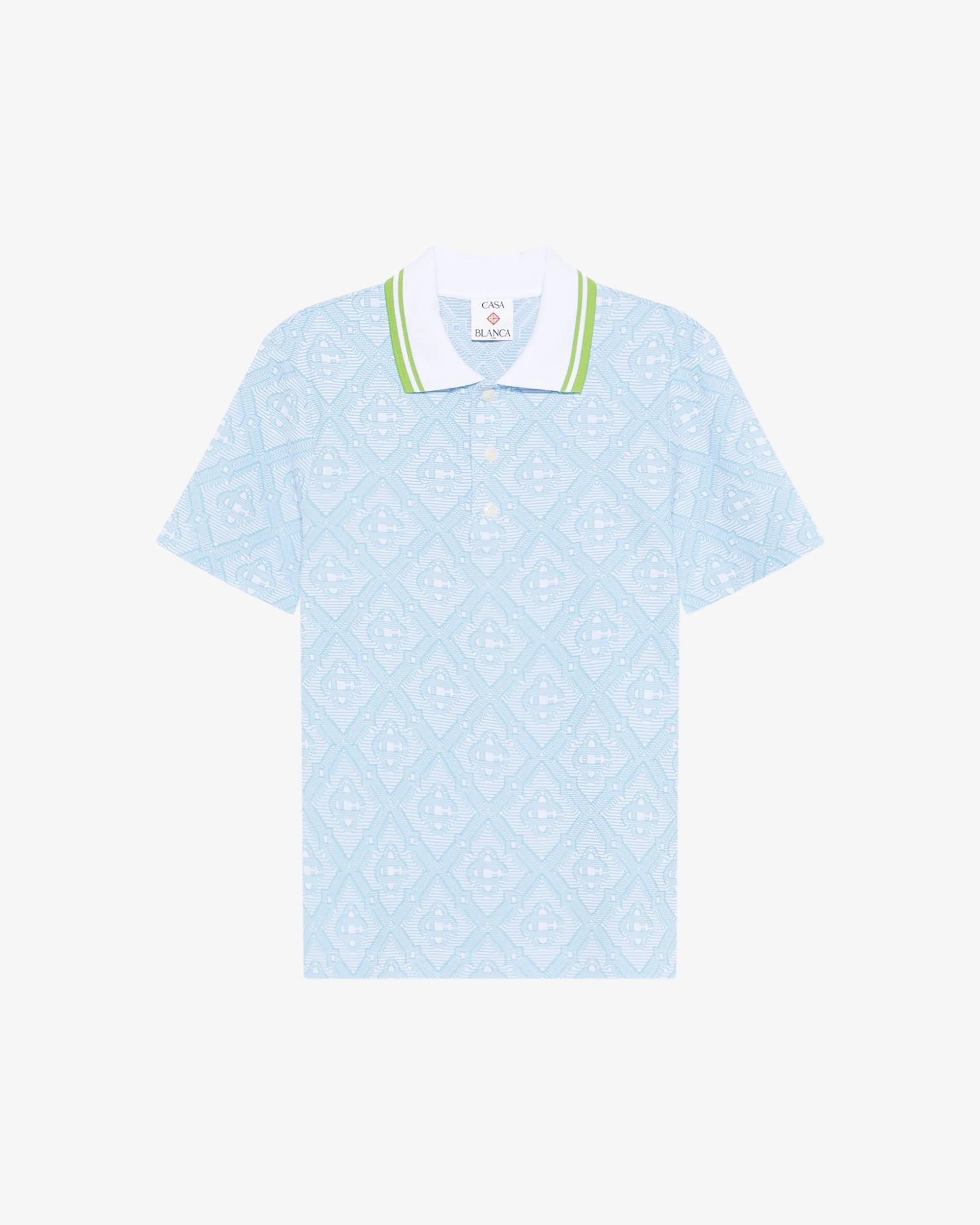 Polo jacquard con monogramma