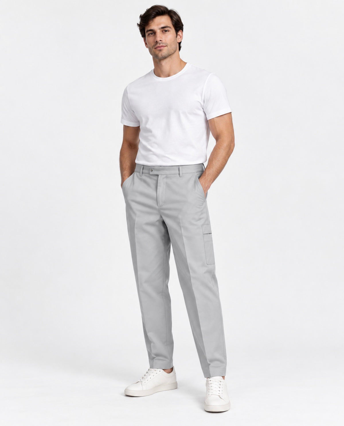PANTALONE STRAIGHT FIT IN COTONE