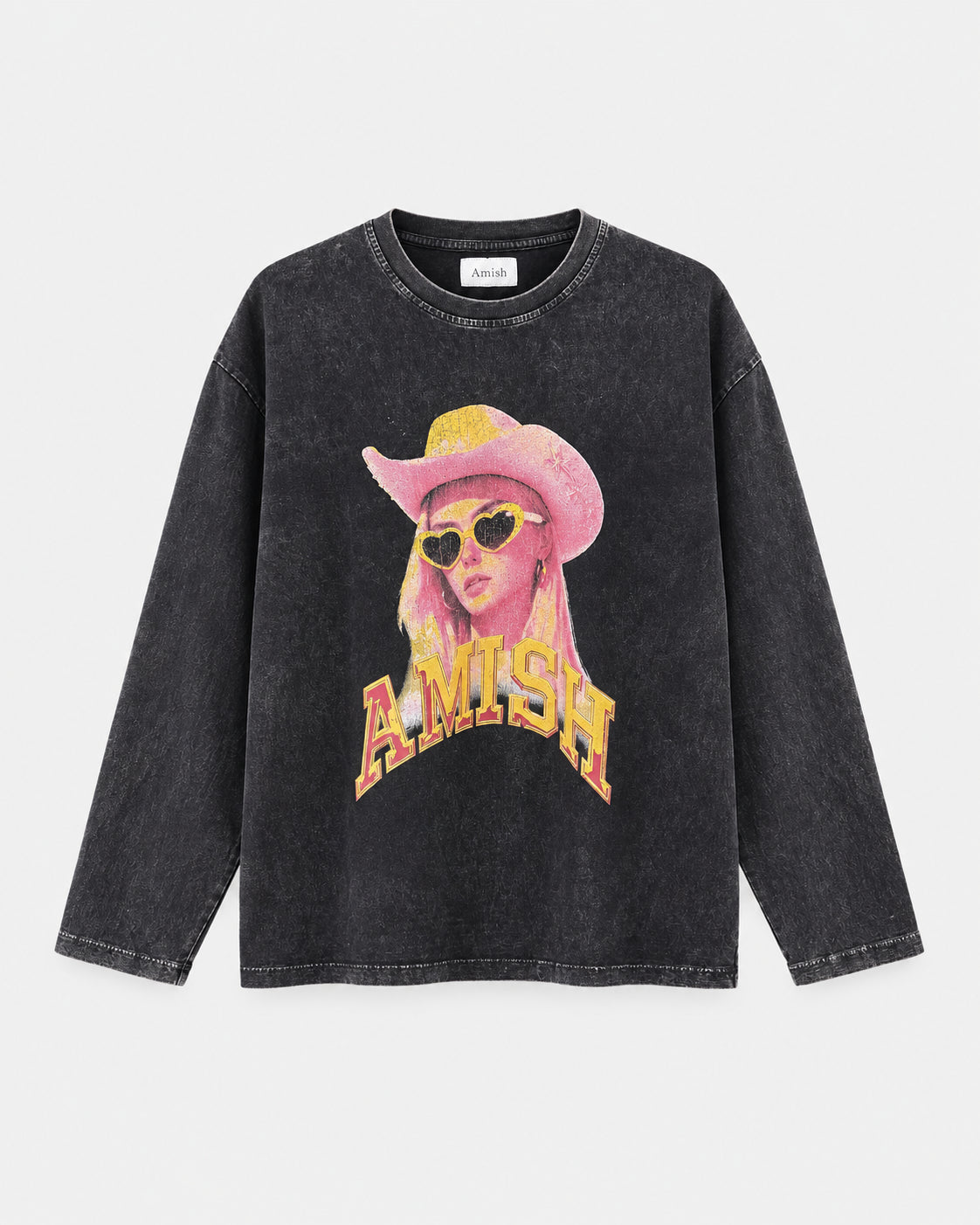 T-SHIRT GIROCOLLO IN JERSEY CON STAMPA SUNGLASS