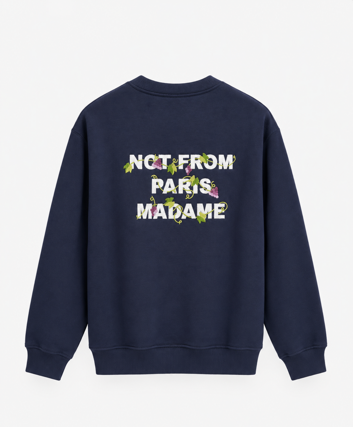 Drôle de Monsieur Vine Embroidered Slogan Sweatshirt