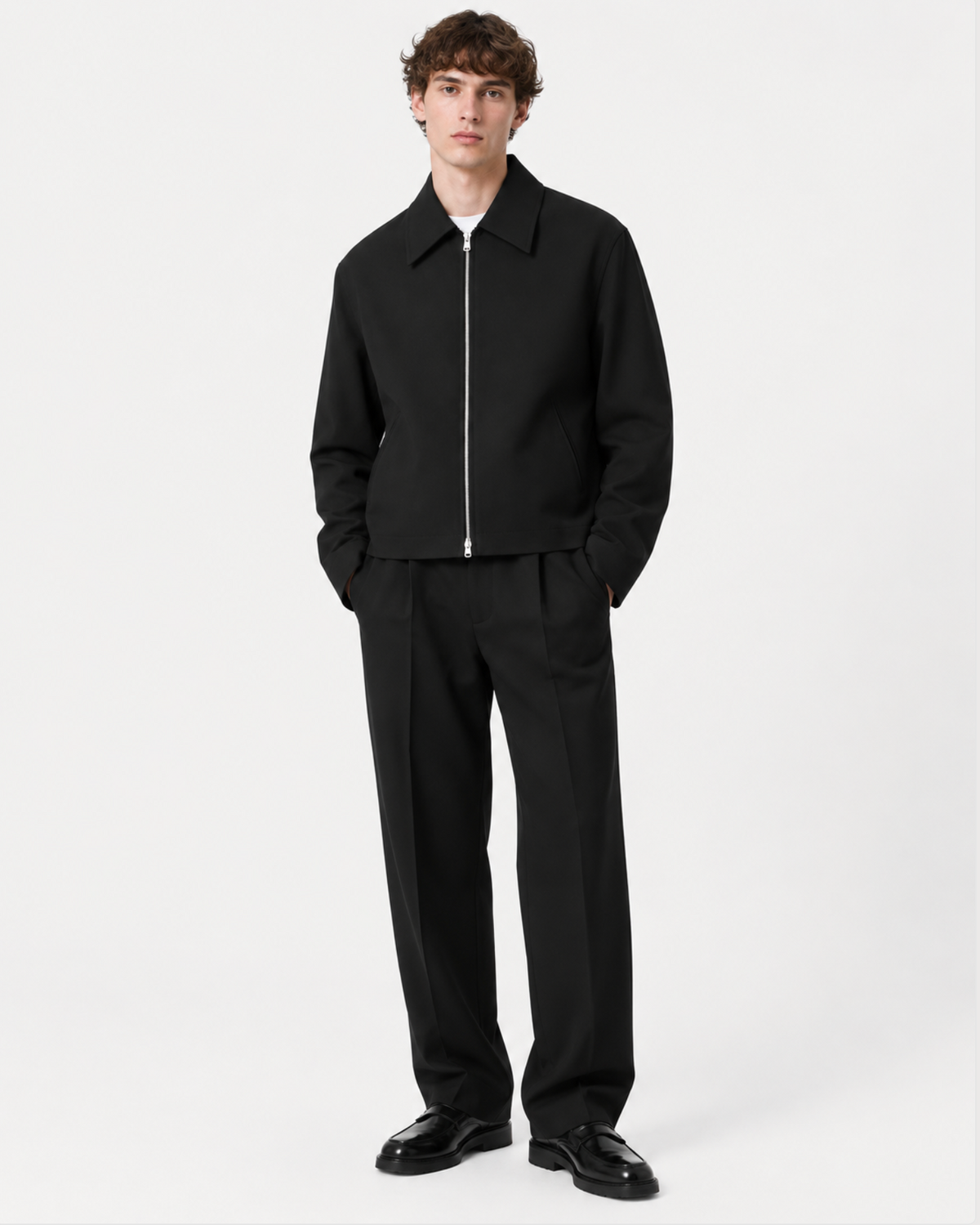 Black Worsted Wool