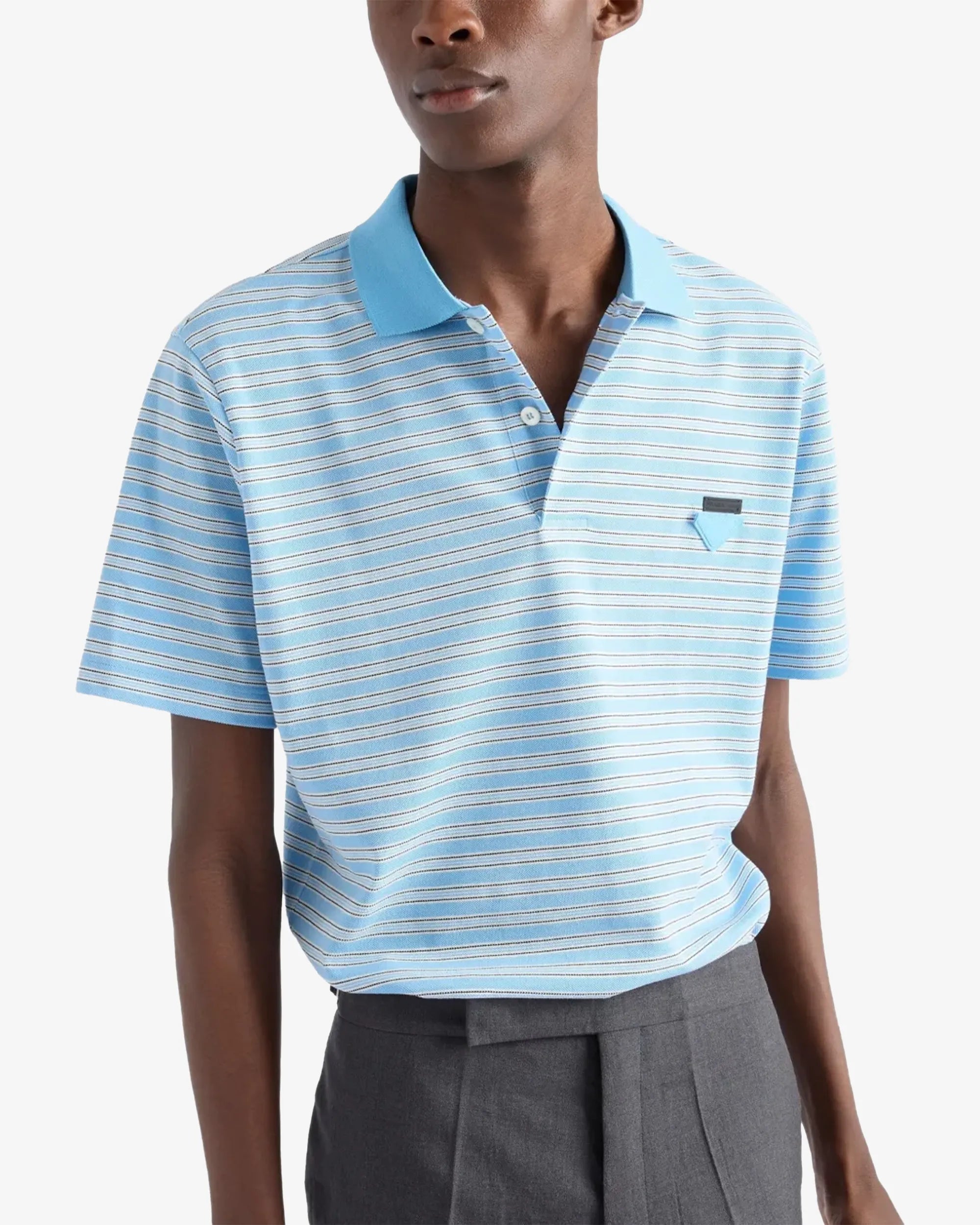 Polo in cotone a righe