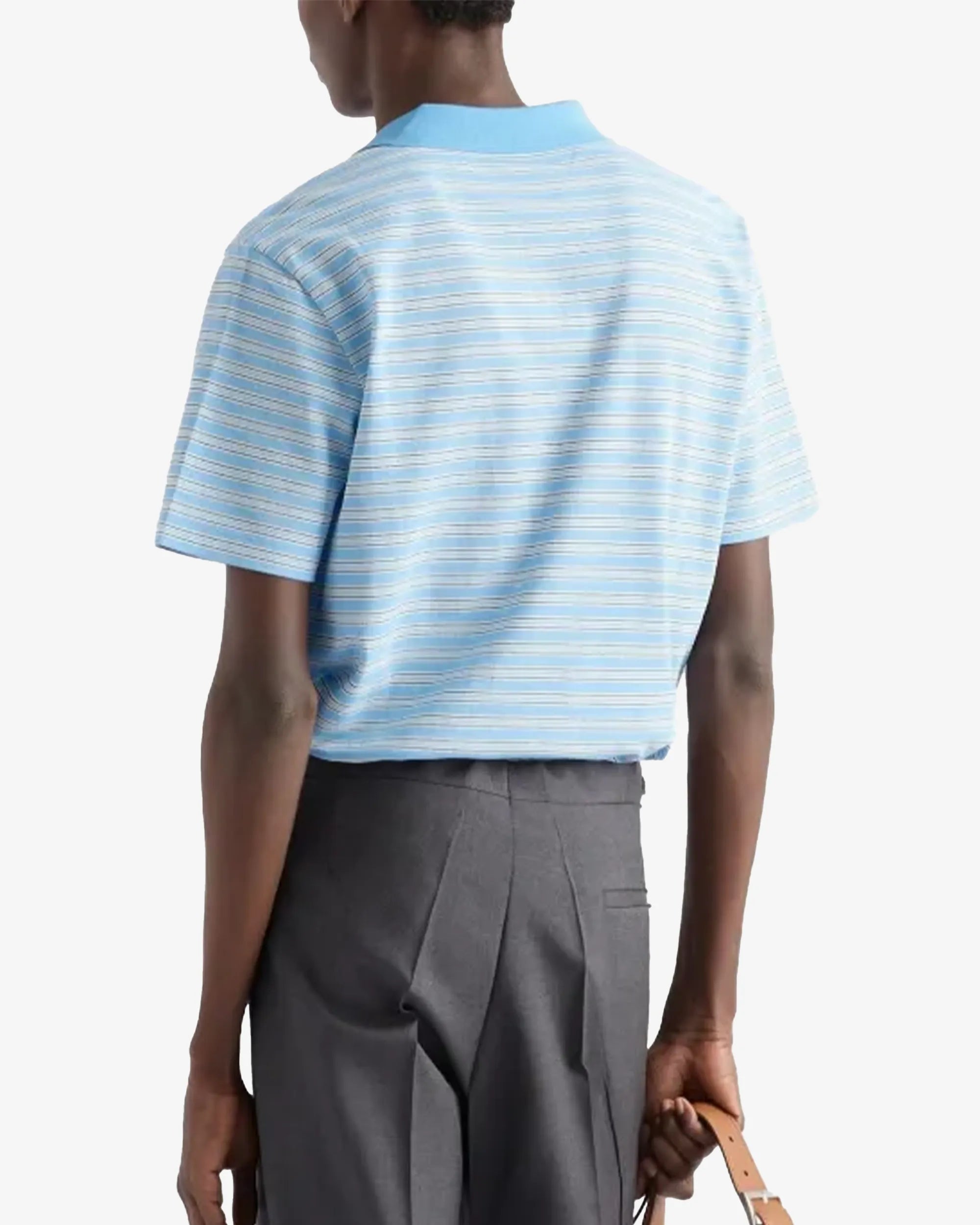 Polo in cotone a righe