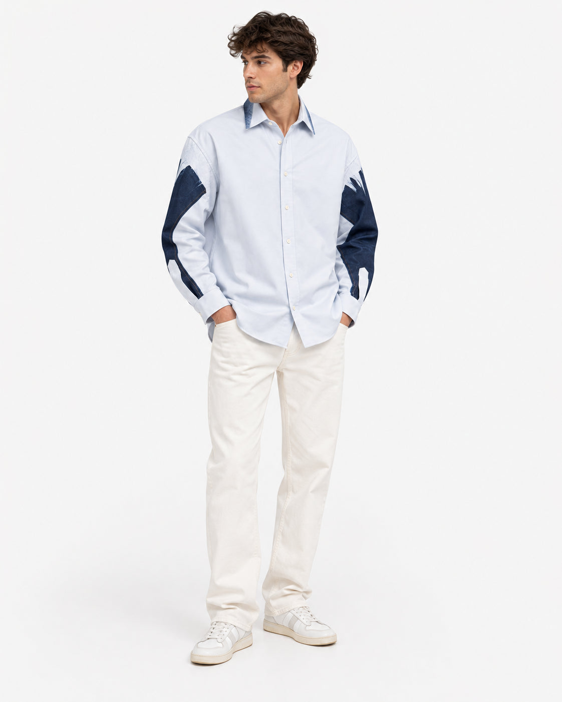CAMICIA UOMO EFFETTO DENIM