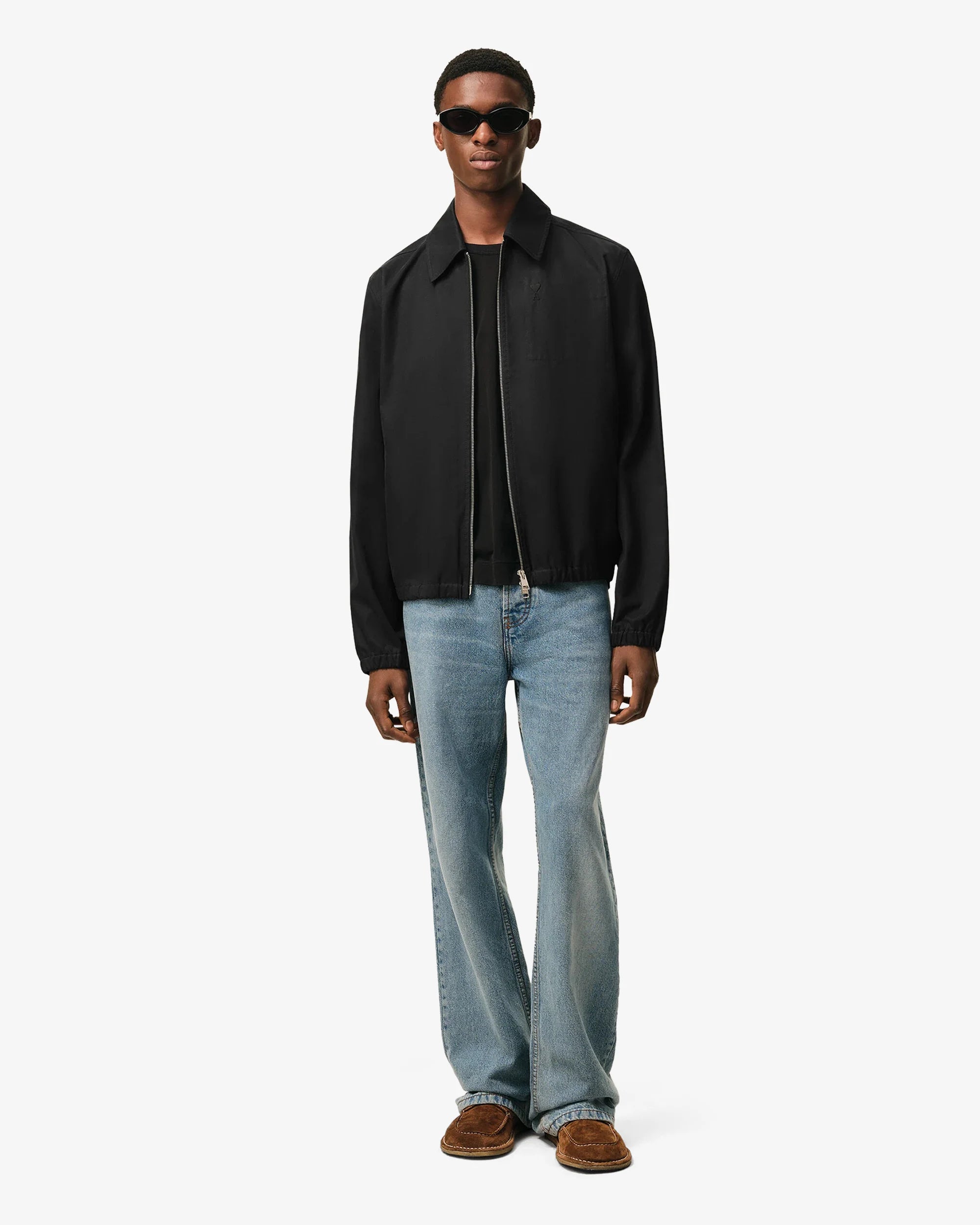 Giacca con zip Ami De Cœur in cotone nero