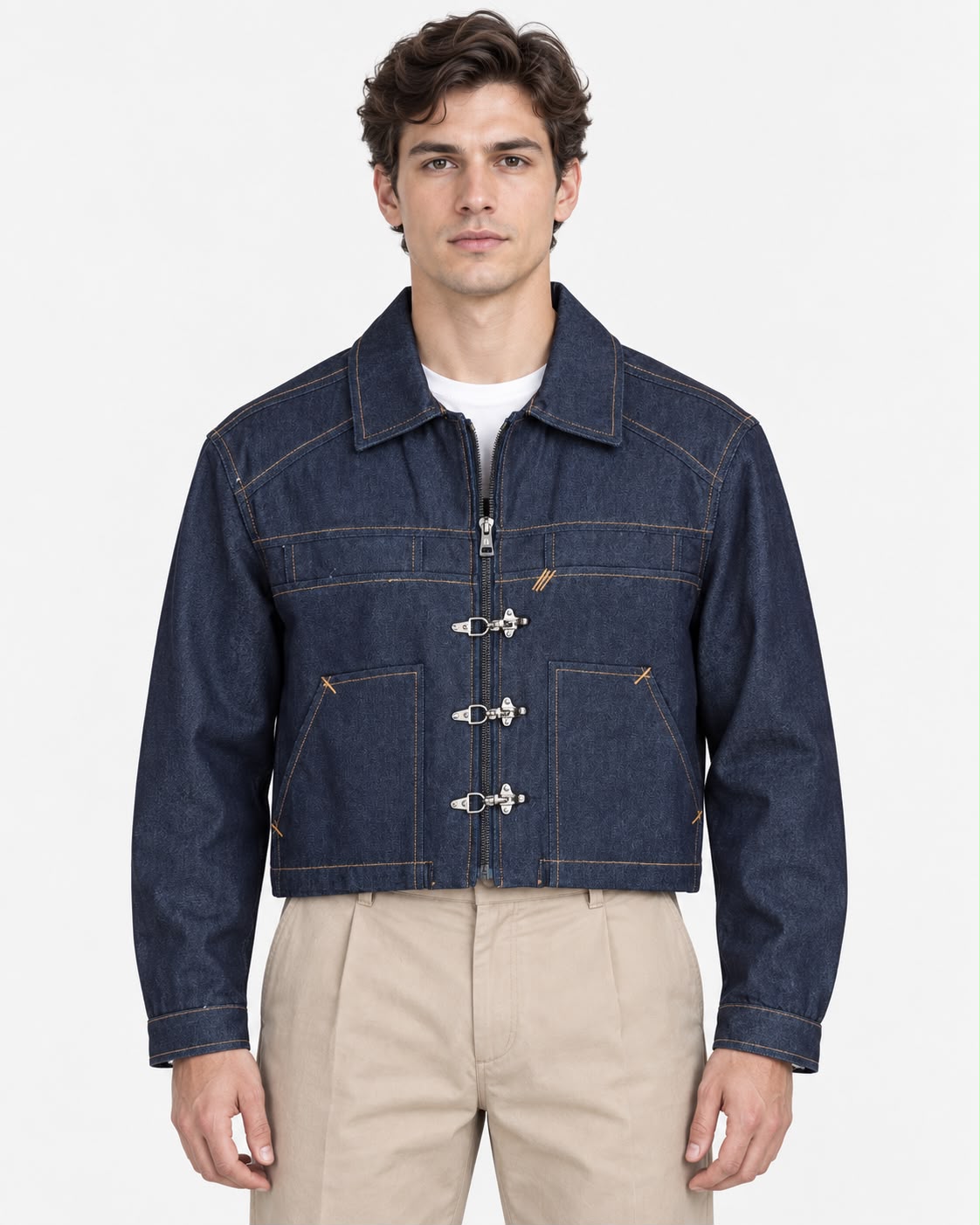 GIACCA IN DENIM GREZZO INDACO SCURO 14OZ