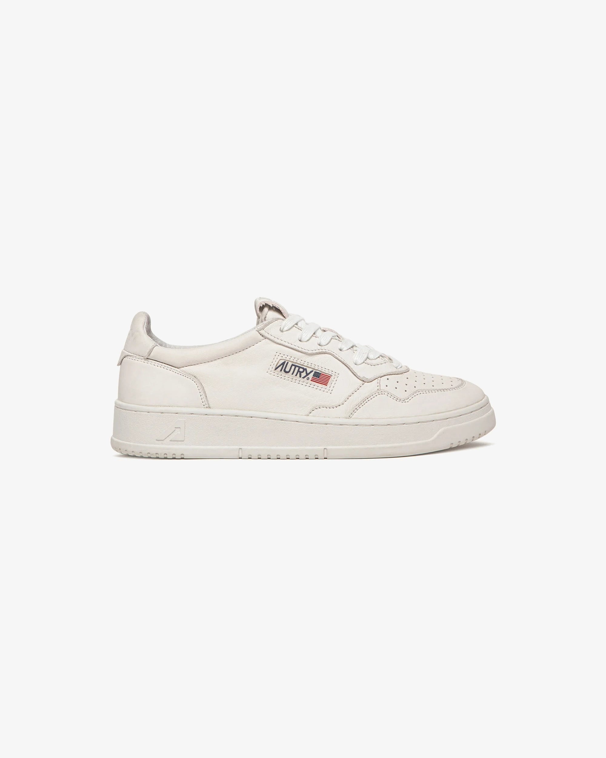 SNEAKERS MEDALIST LOW IN NAPPA SUPER SOFT BIANCO OTTICO
