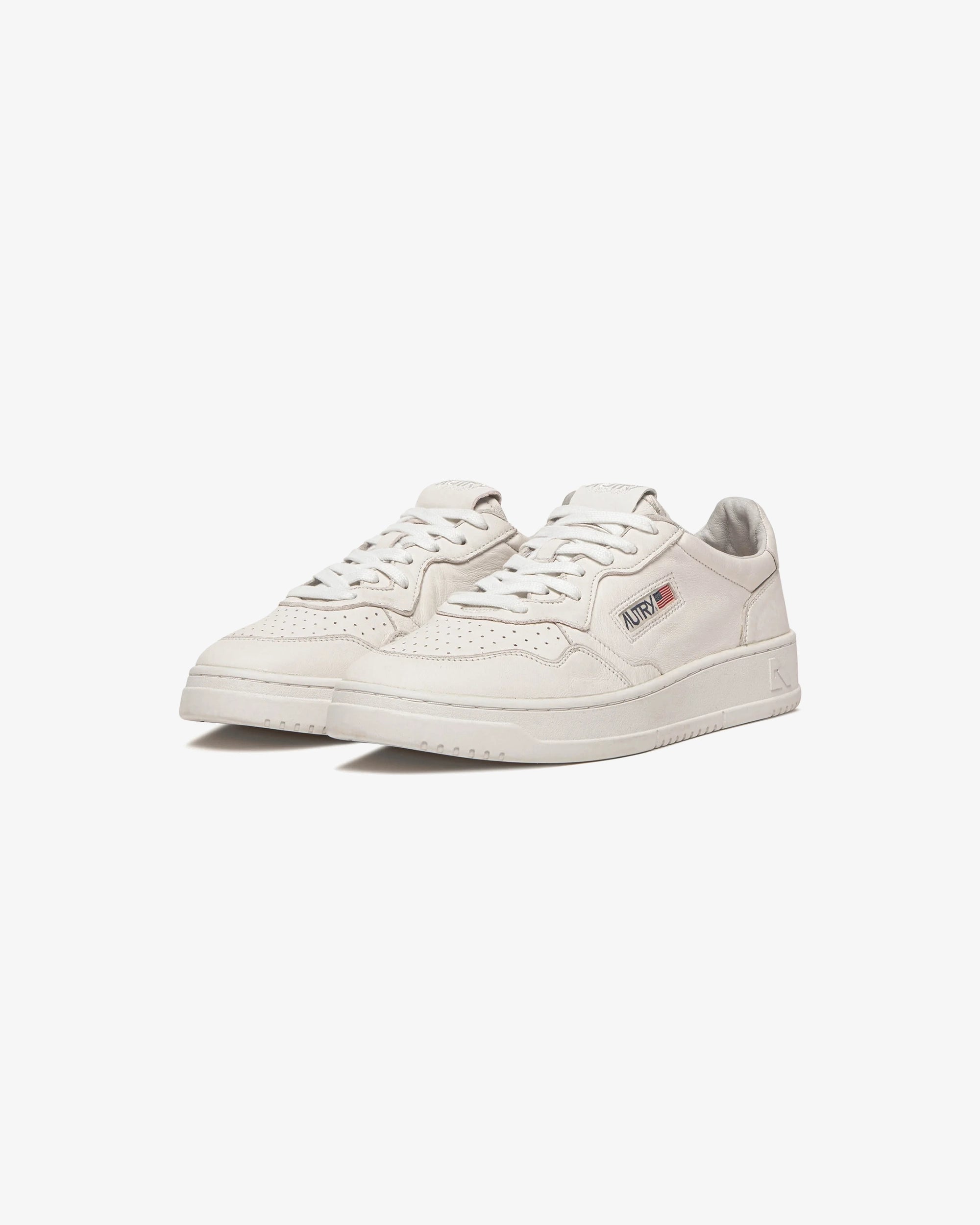 SNEAKERS MEDALIST LOW IN NAPPA SUPER SOFT BIANCO OTTICO