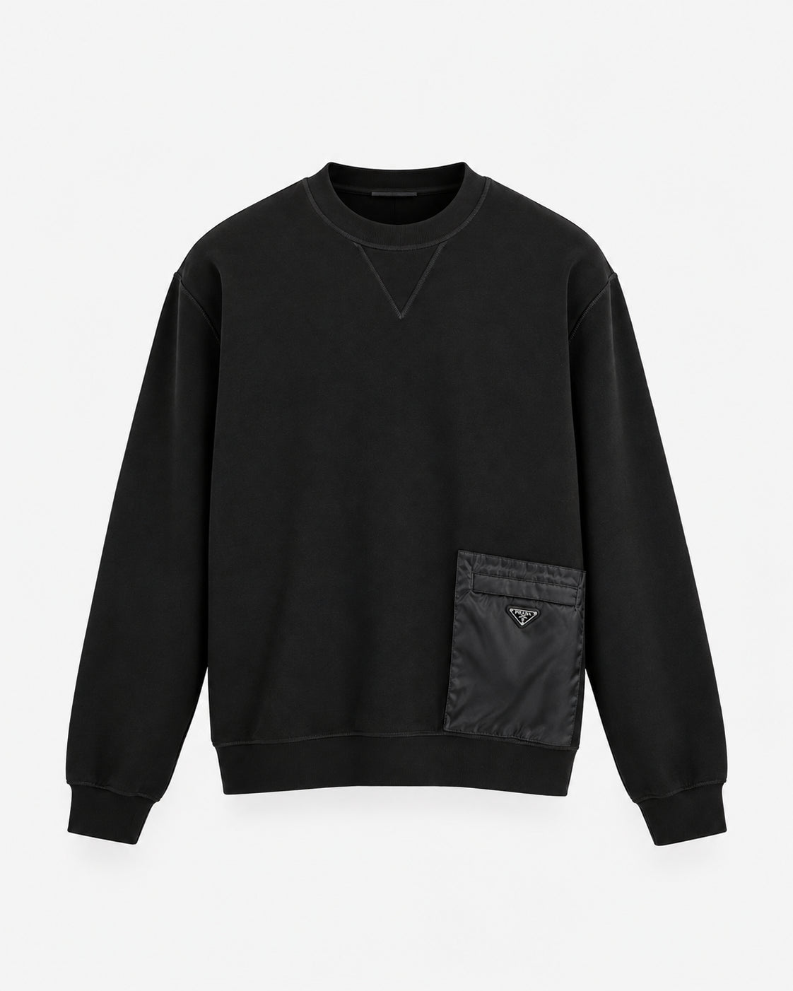 Felpa in jersey stretch nero