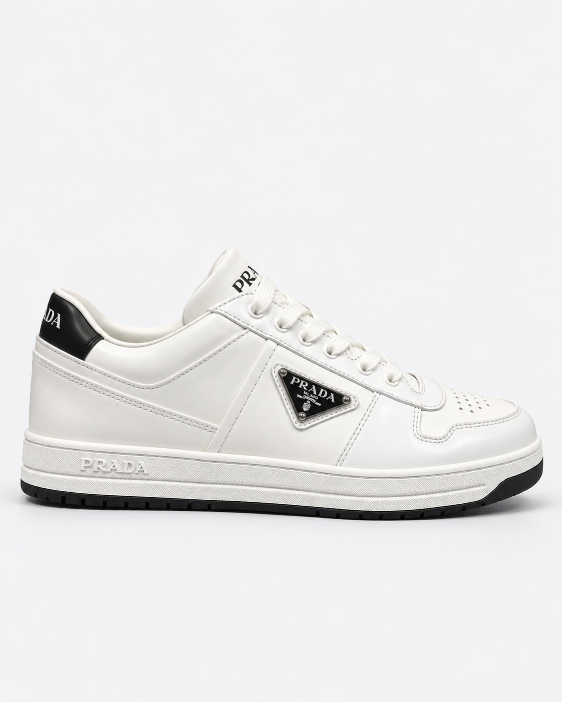PRADA Sneakers Downtown in pelle bianca