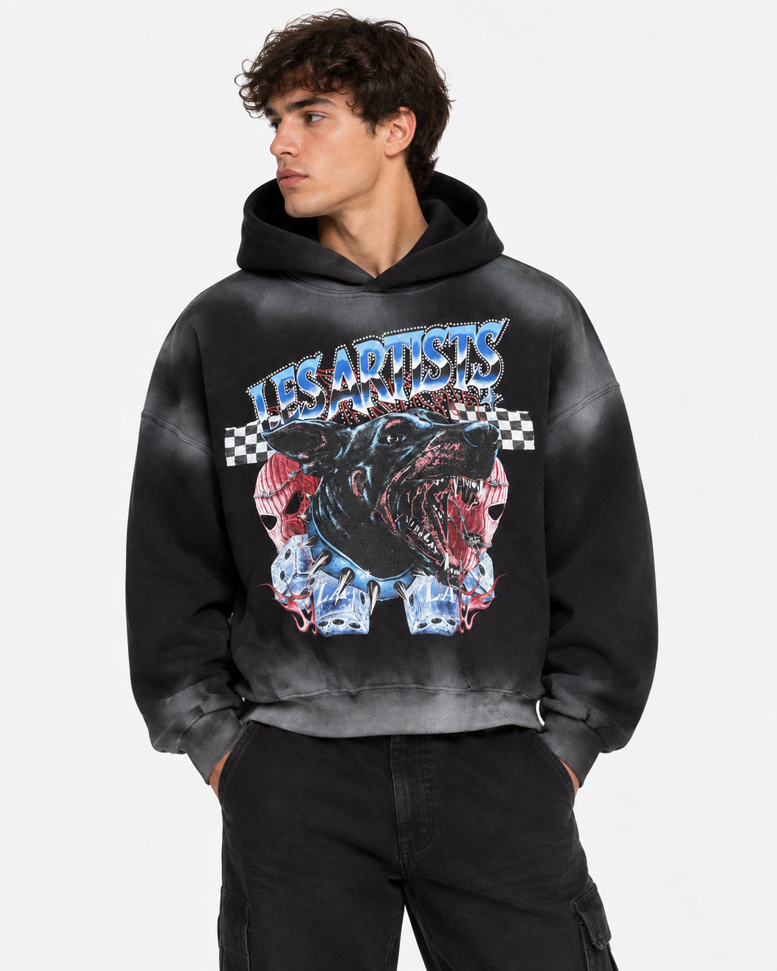 Hoodie Crop “Les Artists Doberman”