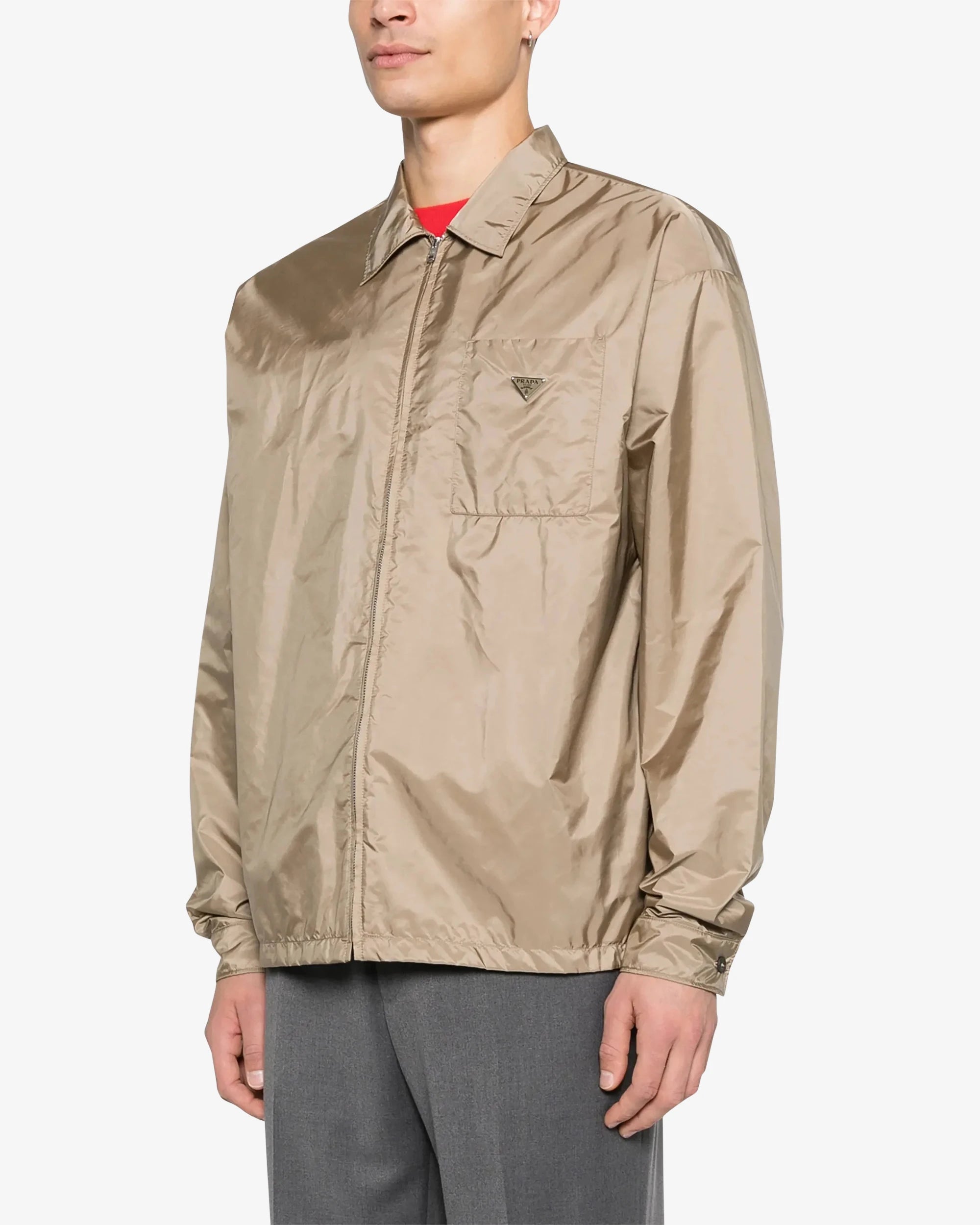 Camicia in Re-Nylon con zip