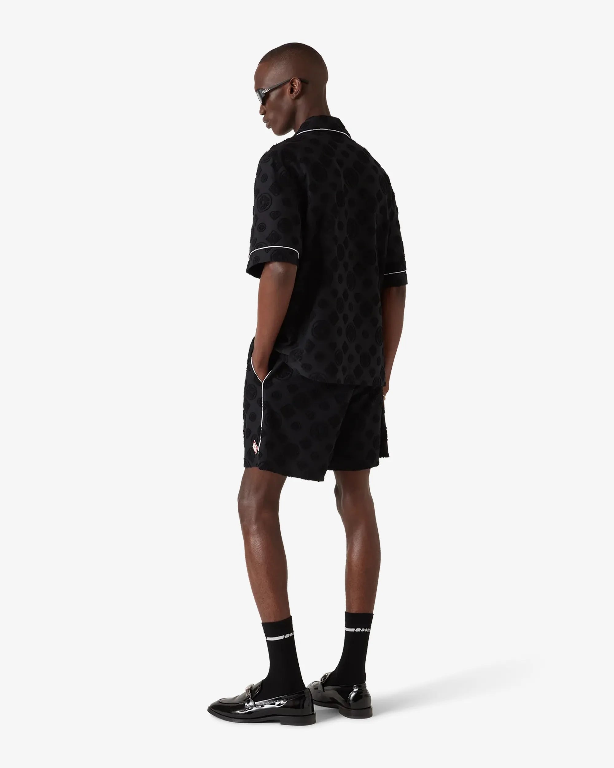 Towelling monogram jaquard Short