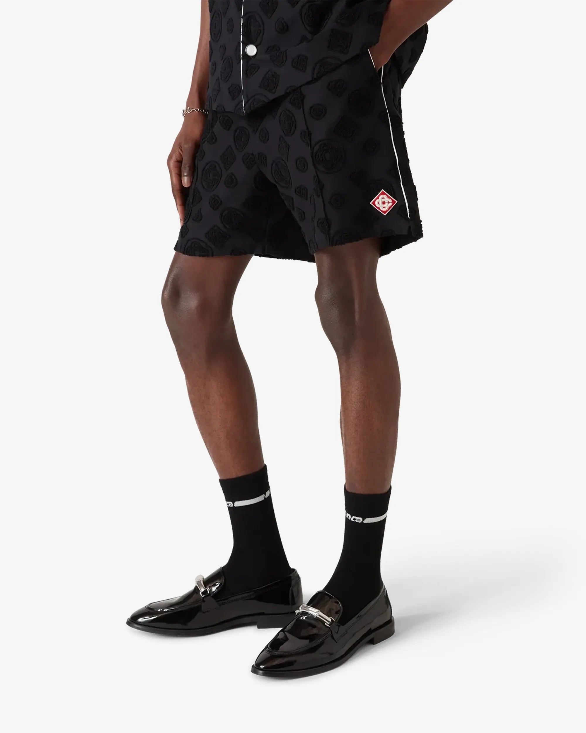 Towelling monogram jaquard Short