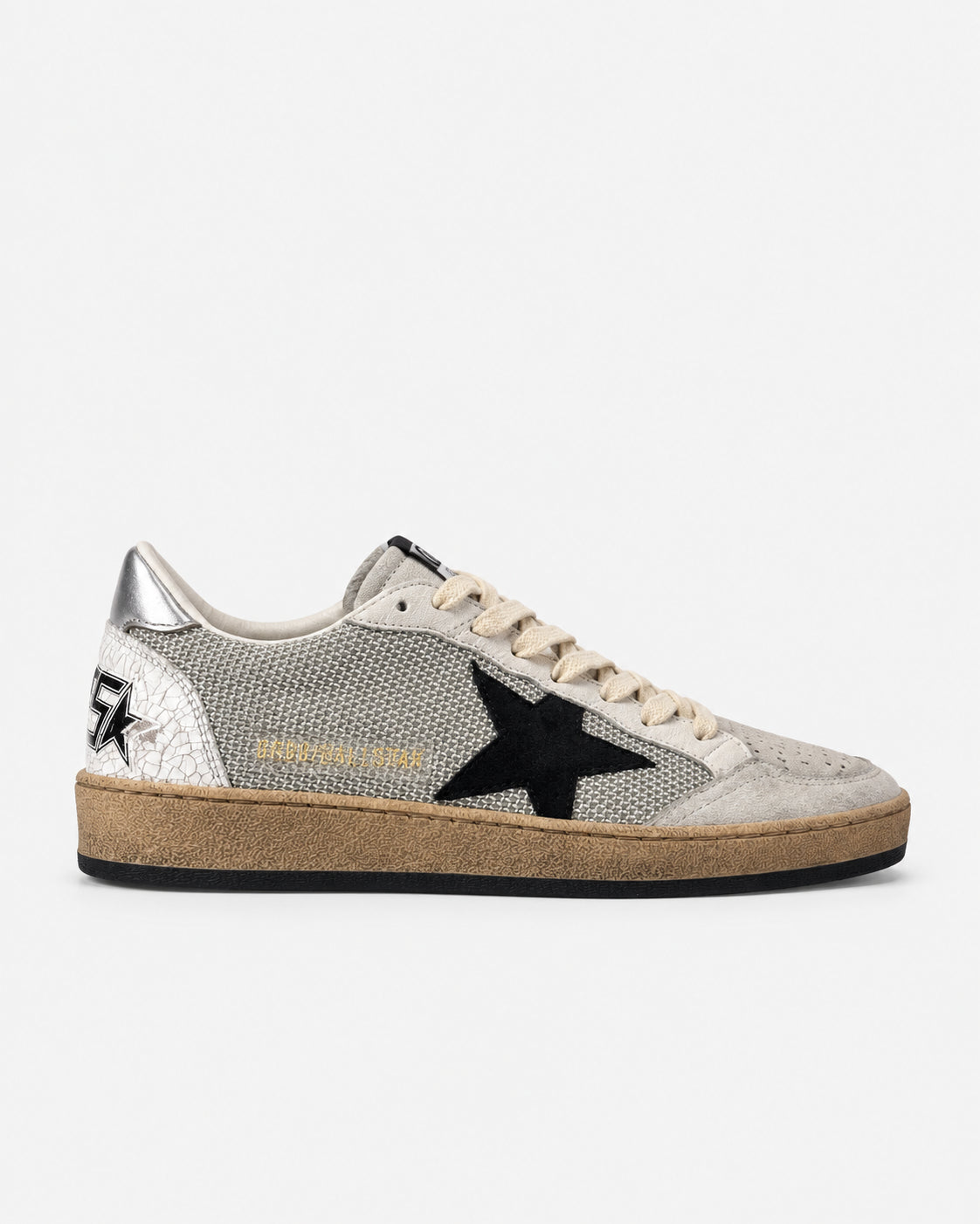Golden Goose Ball Star Argento Chiaro Nero