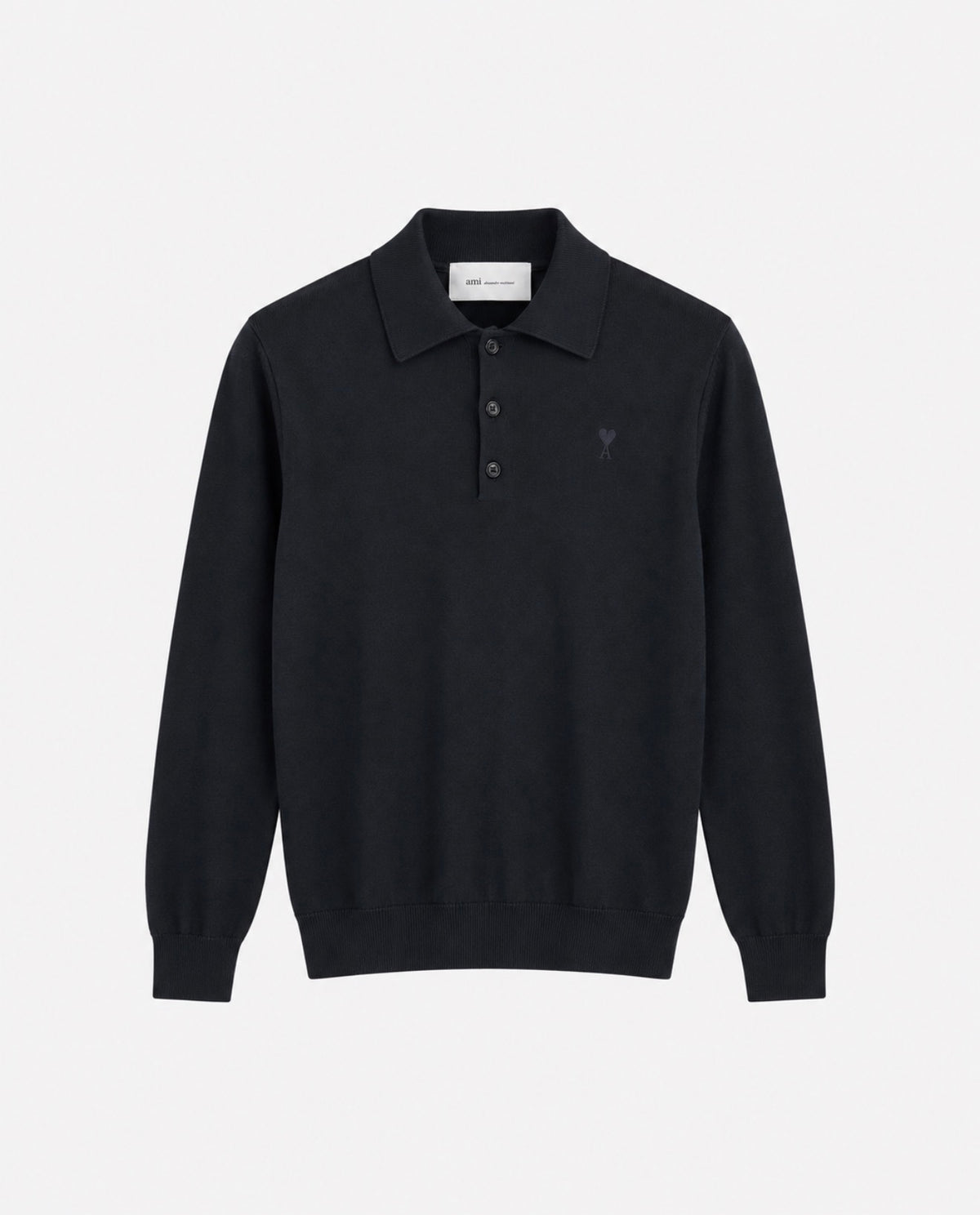 Polo Ami de Cœur in lana nera