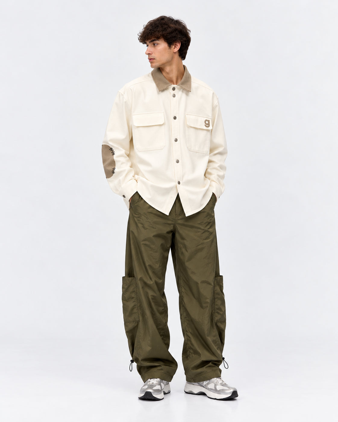 OVERSHIRT UOMO CON DETTAGLI A CONTRASTO