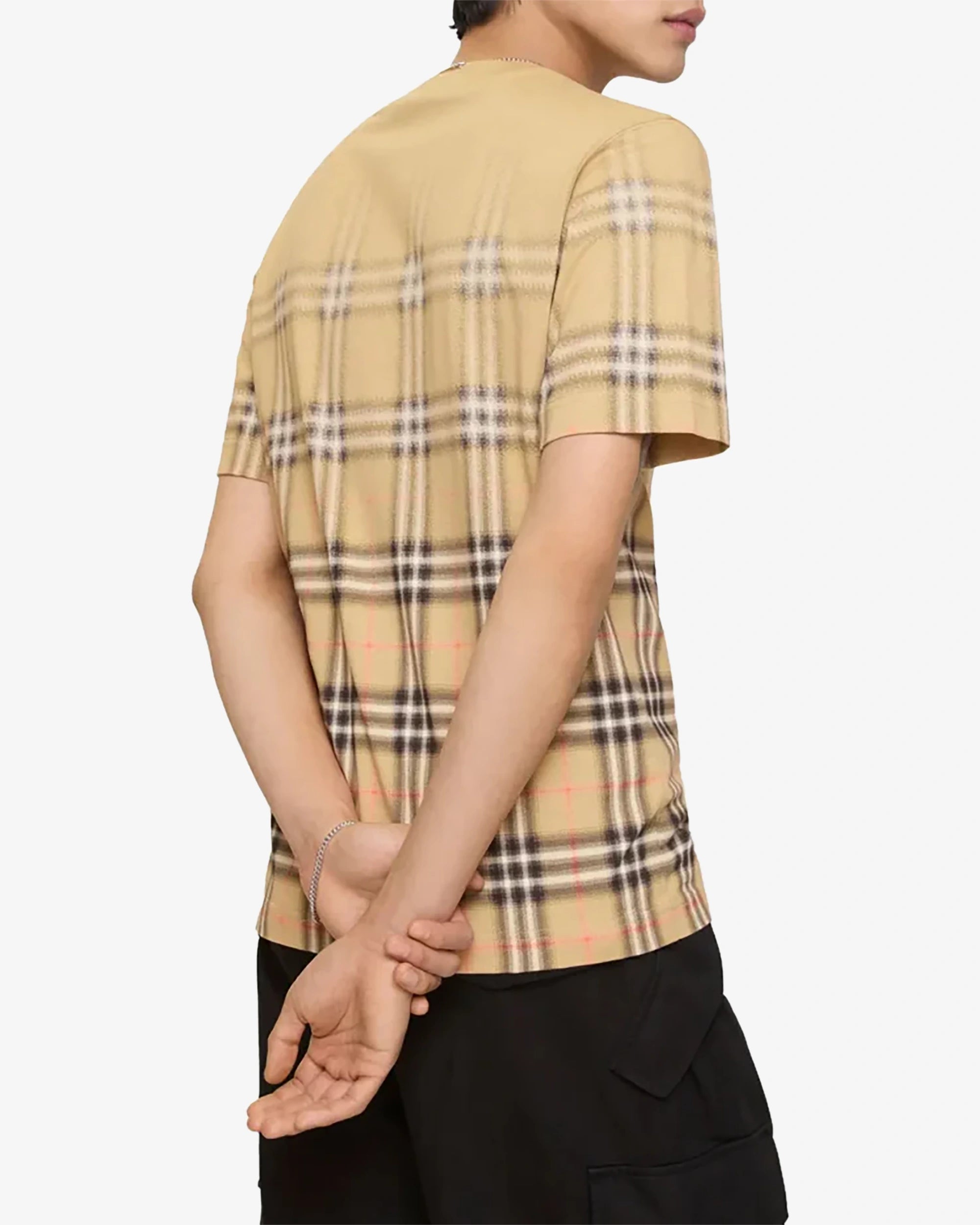 T-shirt in cotone Check sfumato
