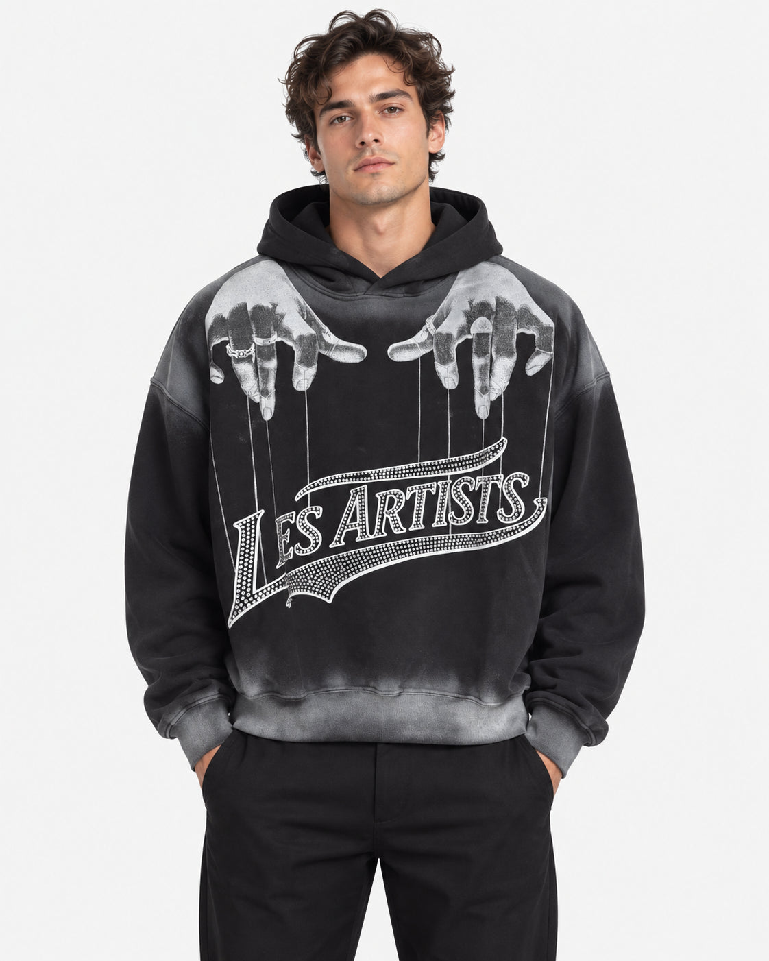 Hoodie Crop “Les Artists Hands”